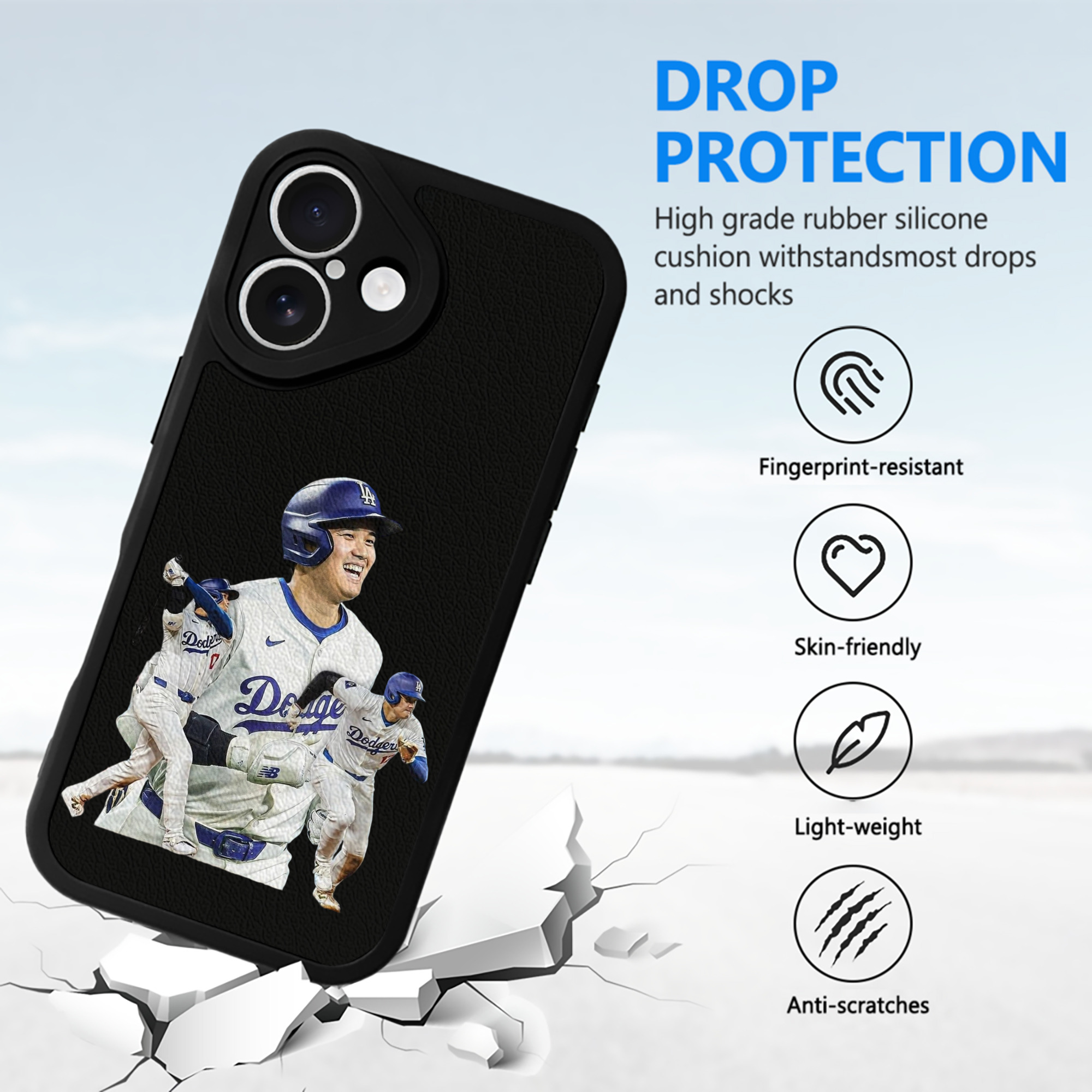  IPhone 16 Silicone Leather Case – UV Print, Lambskin Texture – Perfect Fit, Wireless Charging Compatible, Scratch Resistant, Precise Cutouts – Stylish Protection For IPhone 16