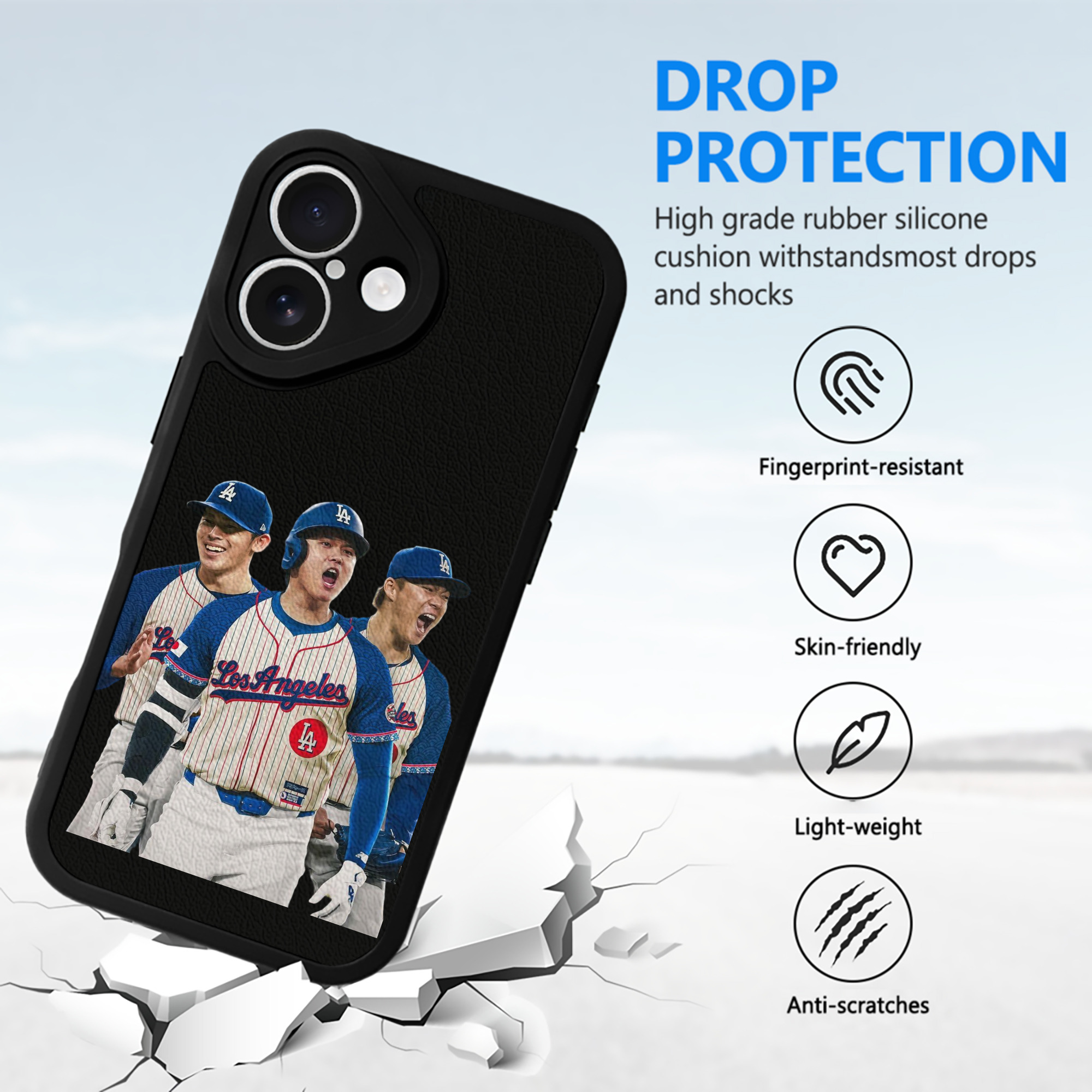  IPhone 16 Silicone Leather Case – UV Print, Lambskin Texture – Perfect Fit, Wireless Charging Compatible, Scratch Resistant, Precise Cutouts – Stylish Protection For IPhone 16