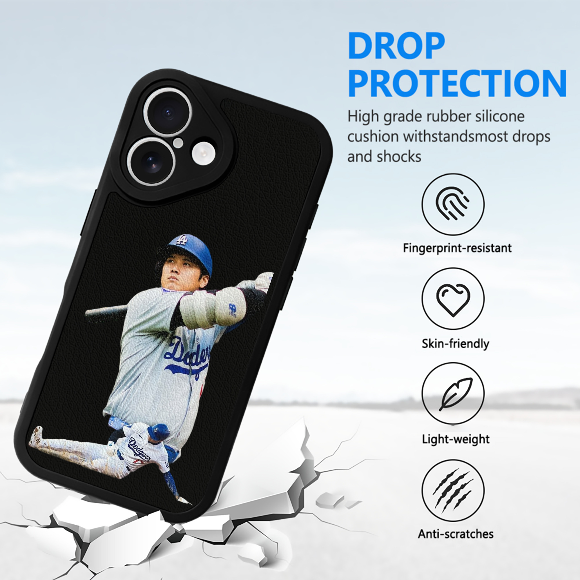  IPhone 16 Silicone Leather Case – UV Print, Lambskin Texture – Perfect Fit, Wireless Charging Compatible, Scratch Resistant, Precise Cutouts – Stylish Protection For IPhone 16