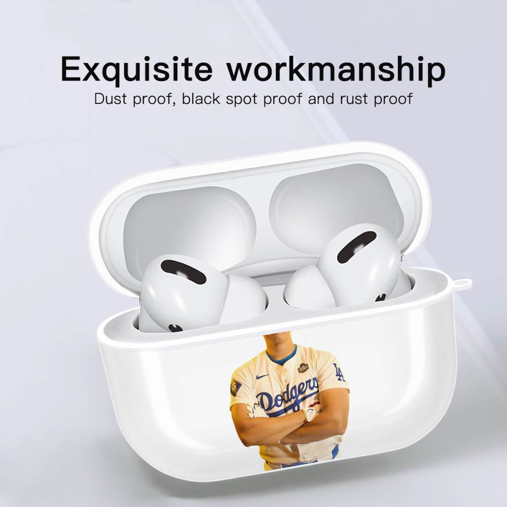  AirPods Pro Hard Case White With Keychain, Durable Flexible PC, Precise Cutouts, Anti-Fingerprint, Yellowing & Scratch Resistant, Full Protection, Washable