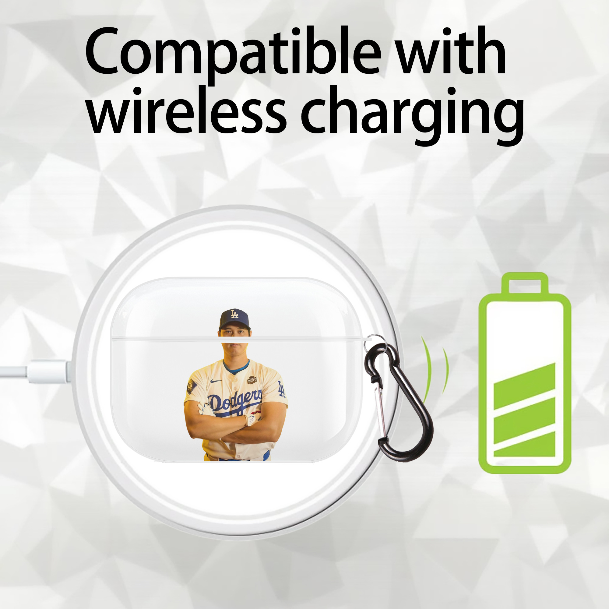  AirPods Pro Hard Case White With Keychain, Durable Flexible PC, Precise Cutouts, Anti-Fingerprint, Yellowing & Scratch Resistant, Full Protection, Washable