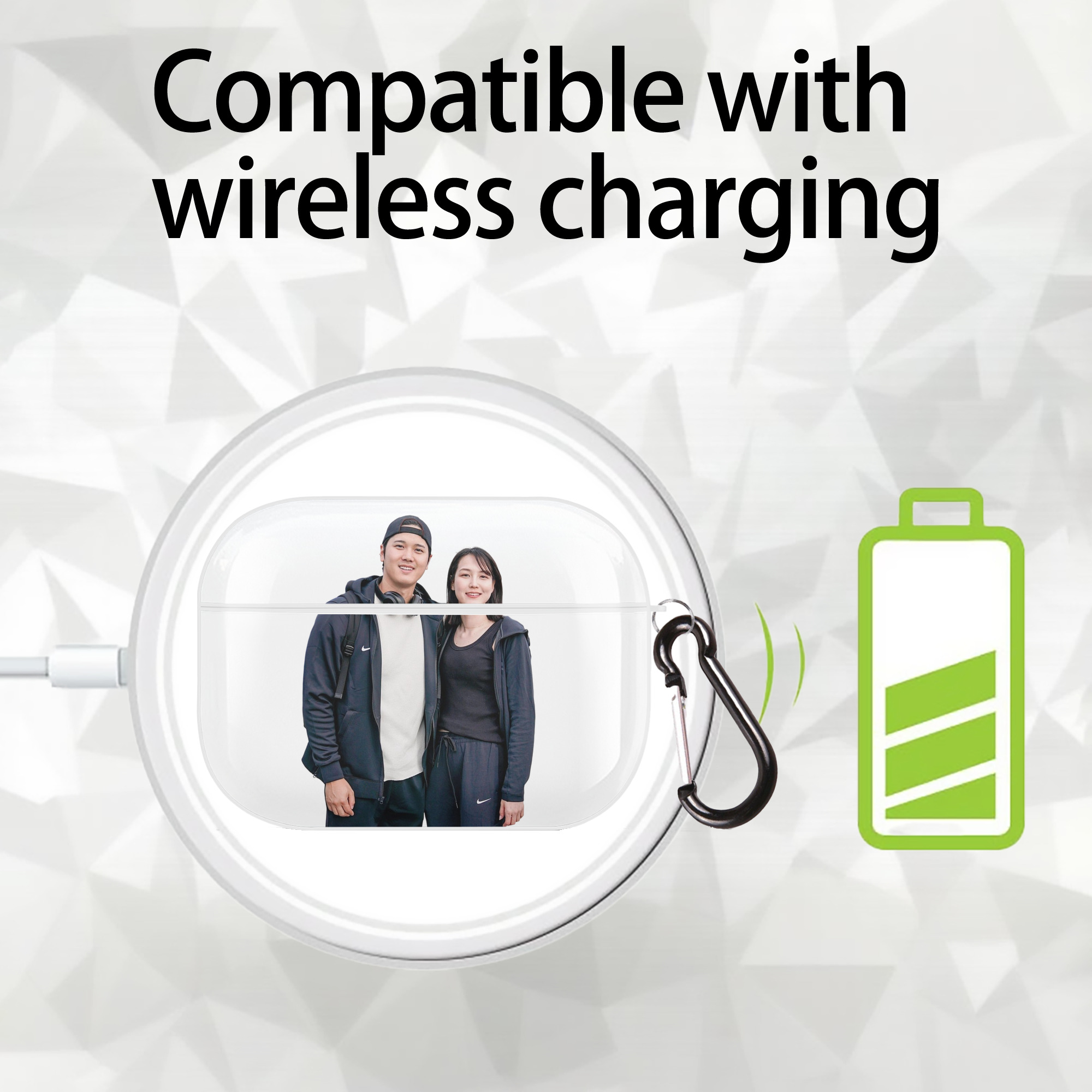  AirPods Pro Hard Case White With Keychain, Durable Flexible PC, Precise Cutouts, Anti-Fingerprint, Yellowing & Scratch Resistant, Full Protection, Washable