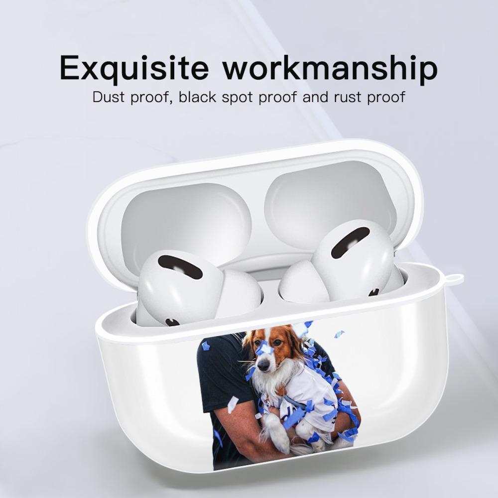  AirPods Pro Hard Case White With Keychain, Durable Flexible PC, Precise Cutouts, Anti-Fingerprint, Yellowing & Scratch Resistant, Full Protection, Washable