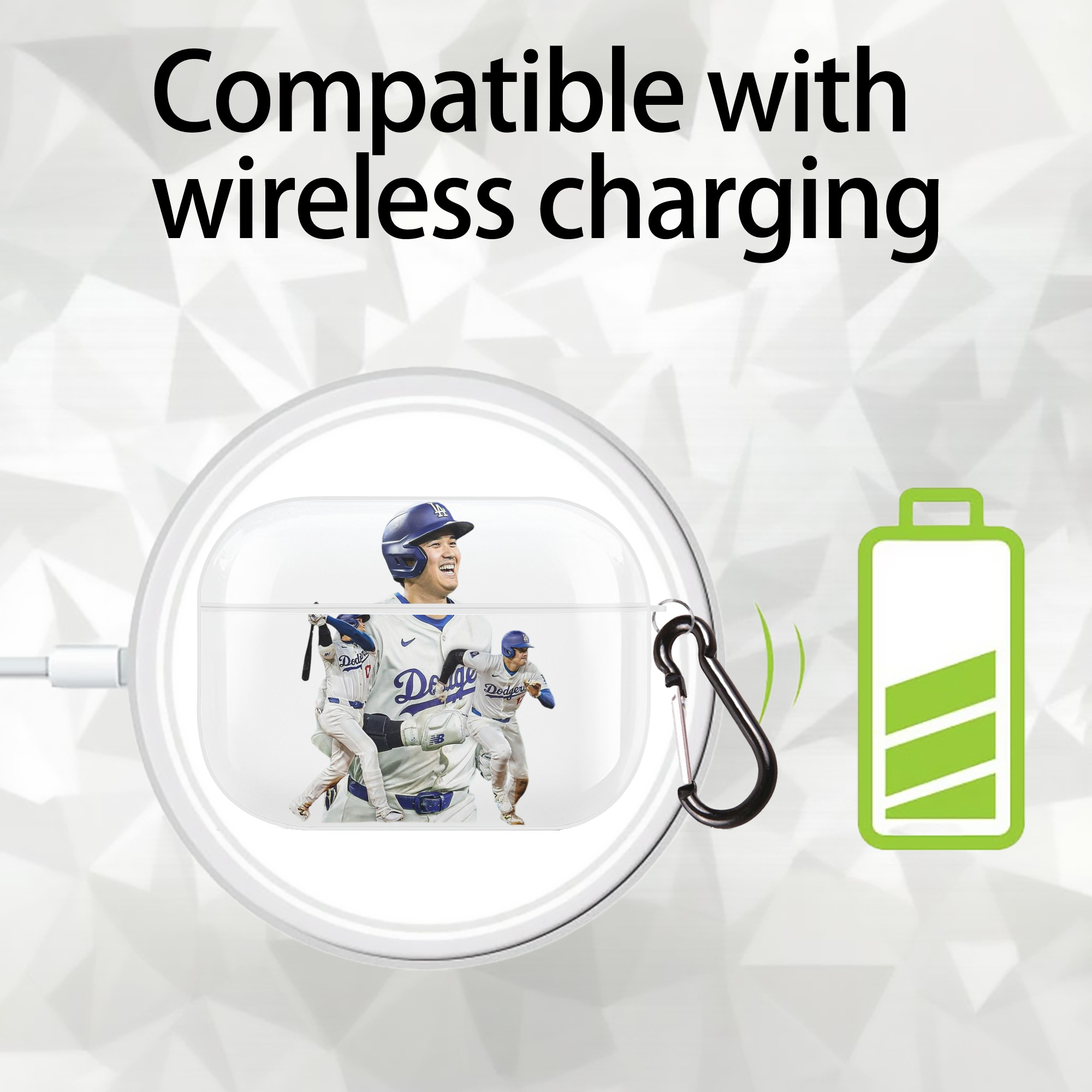  AirPods Pro Hard Case White With Keychain, Durable Flexible PC, Precise Cutouts, Anti-Fingerprint, Yellowing & Scratch Resistant, Full Protection, Washable