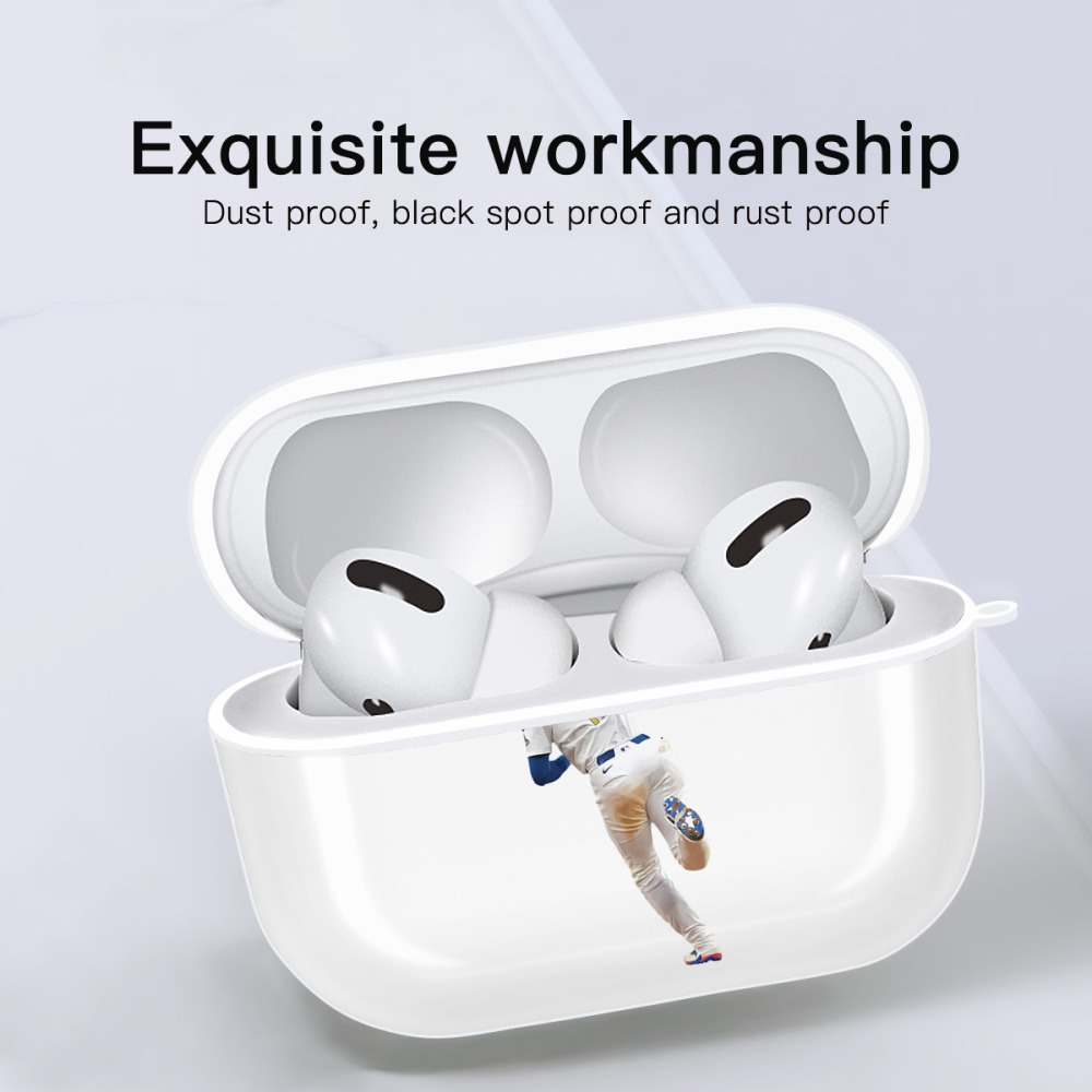  AirPods Pro Hard Case White With Keychain, Durable Flexible PC, Precise Cutouts, Anti-Fingerprint, Yellowing & Scratch Resistant, Full Protection, Washable