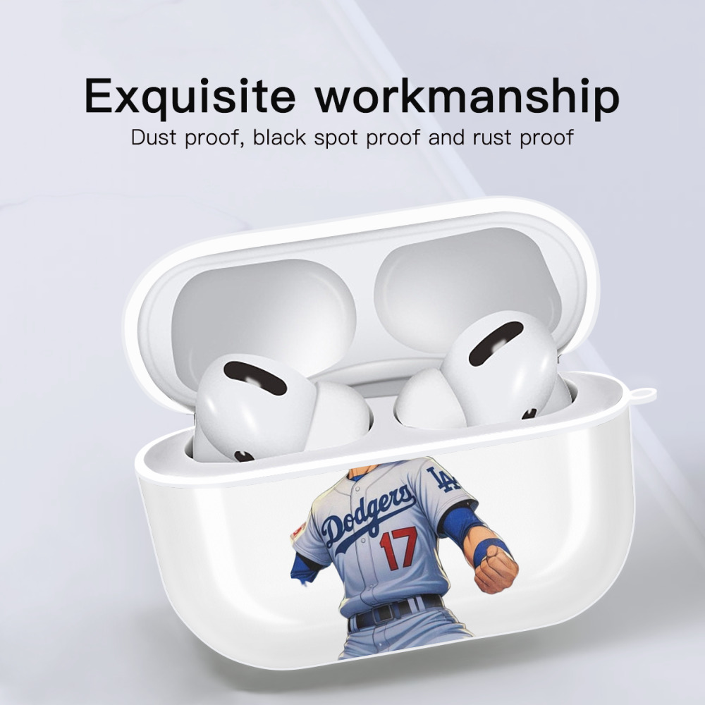  AirPods Pro Hard Case White With Keychain, Durable Flexible PC, Precise Cutouts, Anti-Fingerprint, Yellowing & Scratch Resistant, Full Protection, Washable