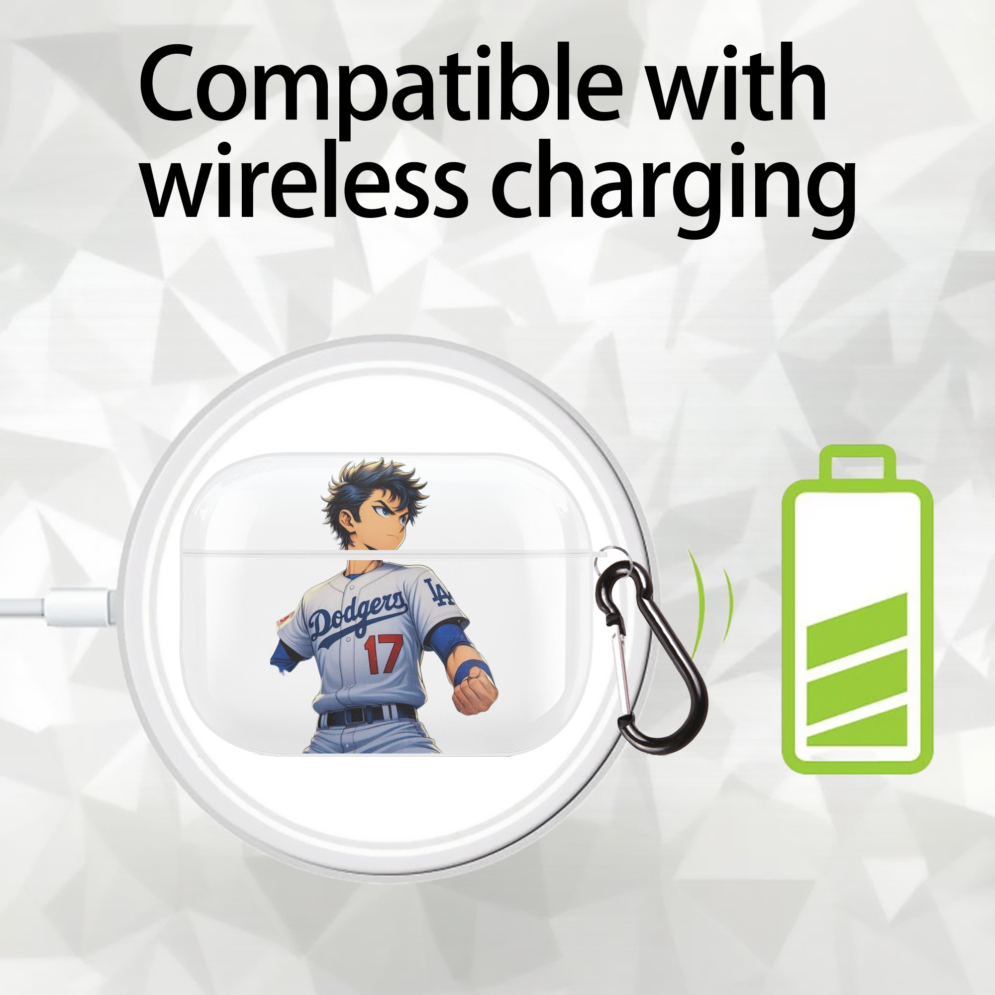  AirPods Pro Hard Case White With Keychain, Durable Flexible PC, Precise Cutouts, Anti-Fingerprint, Yellowing & Scratch Resistant, Full Protection, Washable