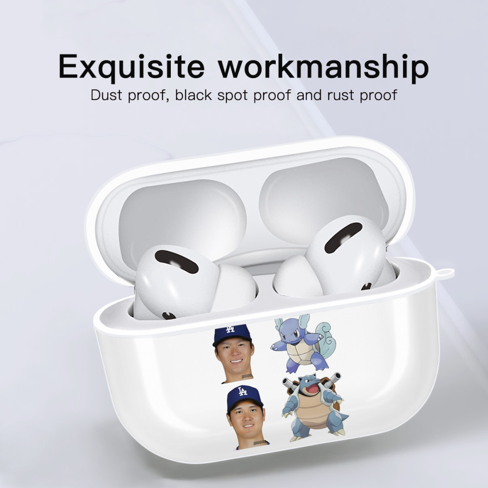  AirPods Pro Hard Case White With Keychain, Durable Flexible PC, Precise Cutouts, Anti-Fingerprint, Yellowing & Scratch Resistant, Full Protection, Washable