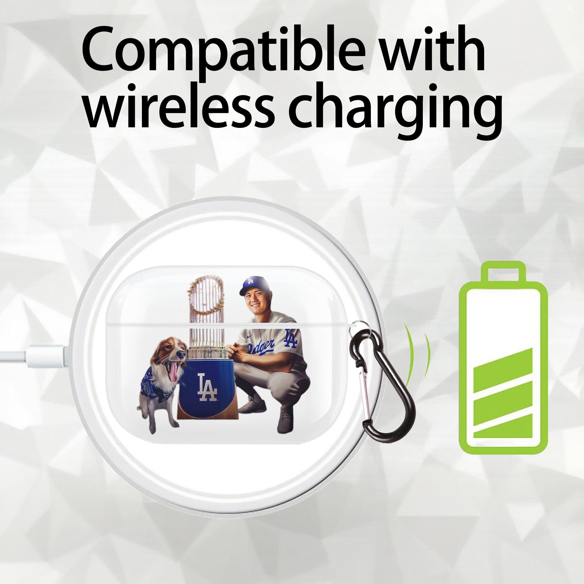  AirPods Pro Hard Case White With Keychain, Durable Flexible PC, Precise Cutouts, Anti-Fingerprint, Yellowing & Scratch Resistant, Full Protection, Washable