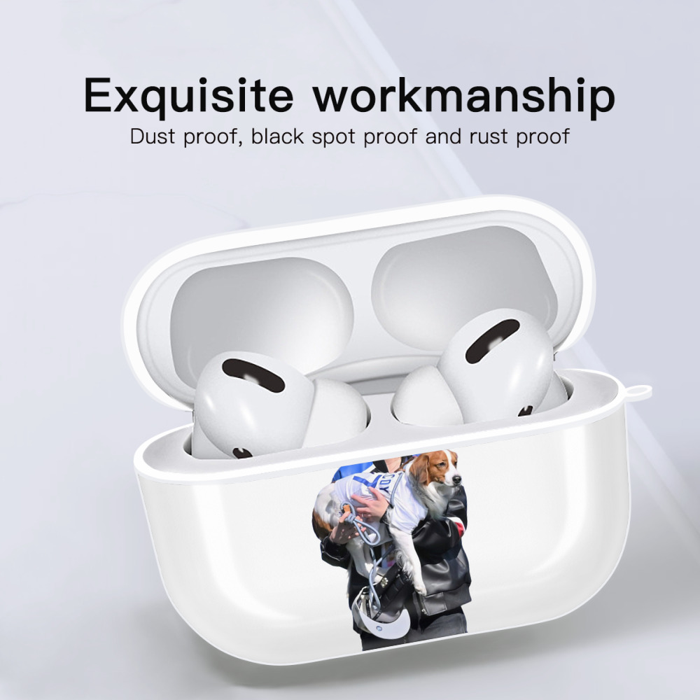  AirPods Pro Hard Case White With Keychain, Durable Flexible PC, Precise Cutouts, Anti-Fingerprint, Yellowing & Scratch Resistant, Full Protection, Washable