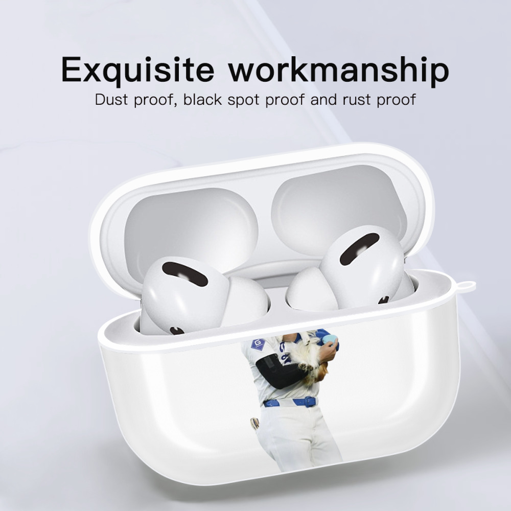  AirPods Pro Hard Case White With Keychain, Durable Flexible PC, Precise Cutouts, Anti-Fingerprint, Yellowing & Scratch Resistant, Full Protection, Washable