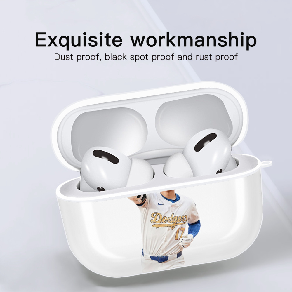  AirPods Pro Hard Case White With Keychain, Durable Flexible PC, Precise Cutouts, Anti-Fingerprint, Yellowing & Scratch Resistant, Full Protection, Washable