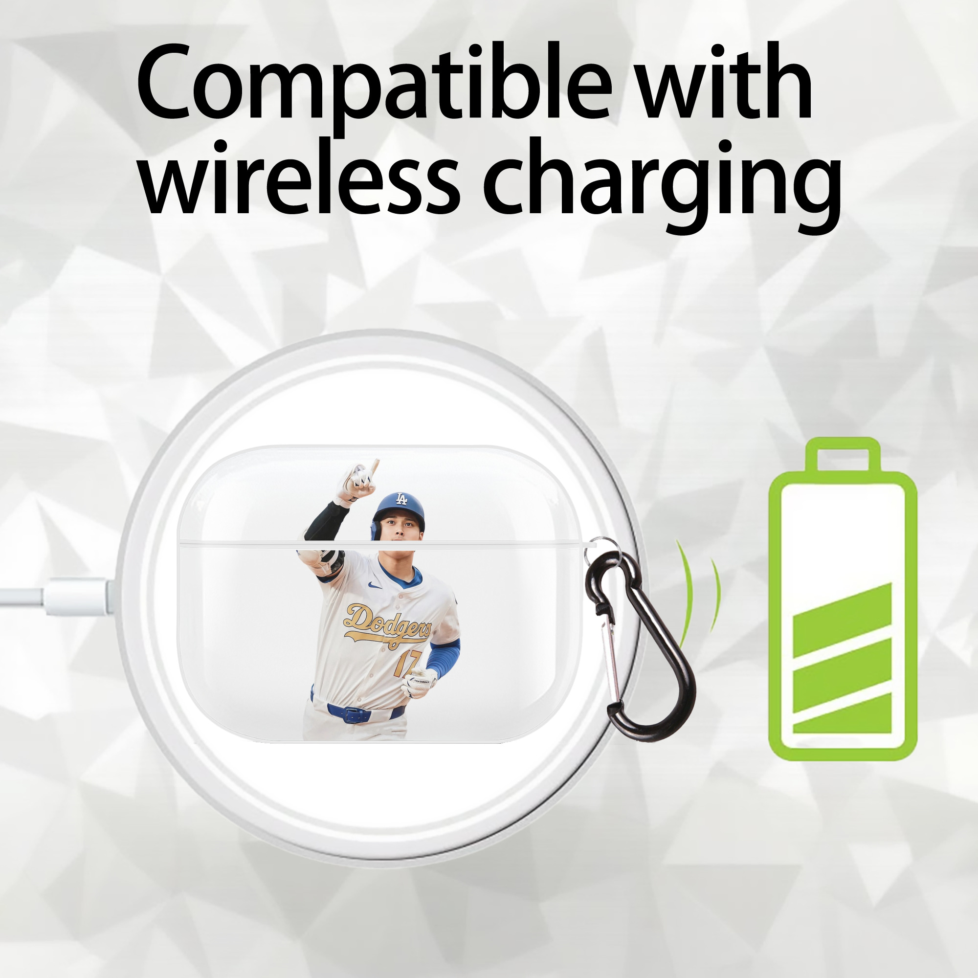  AirPods Pro Hard Case White With Keychain, Durable Flexible PC, Precise Cutouts, Anti-Fingerprint, Yellowing & Scratch Resistant, Full Protection, Washable