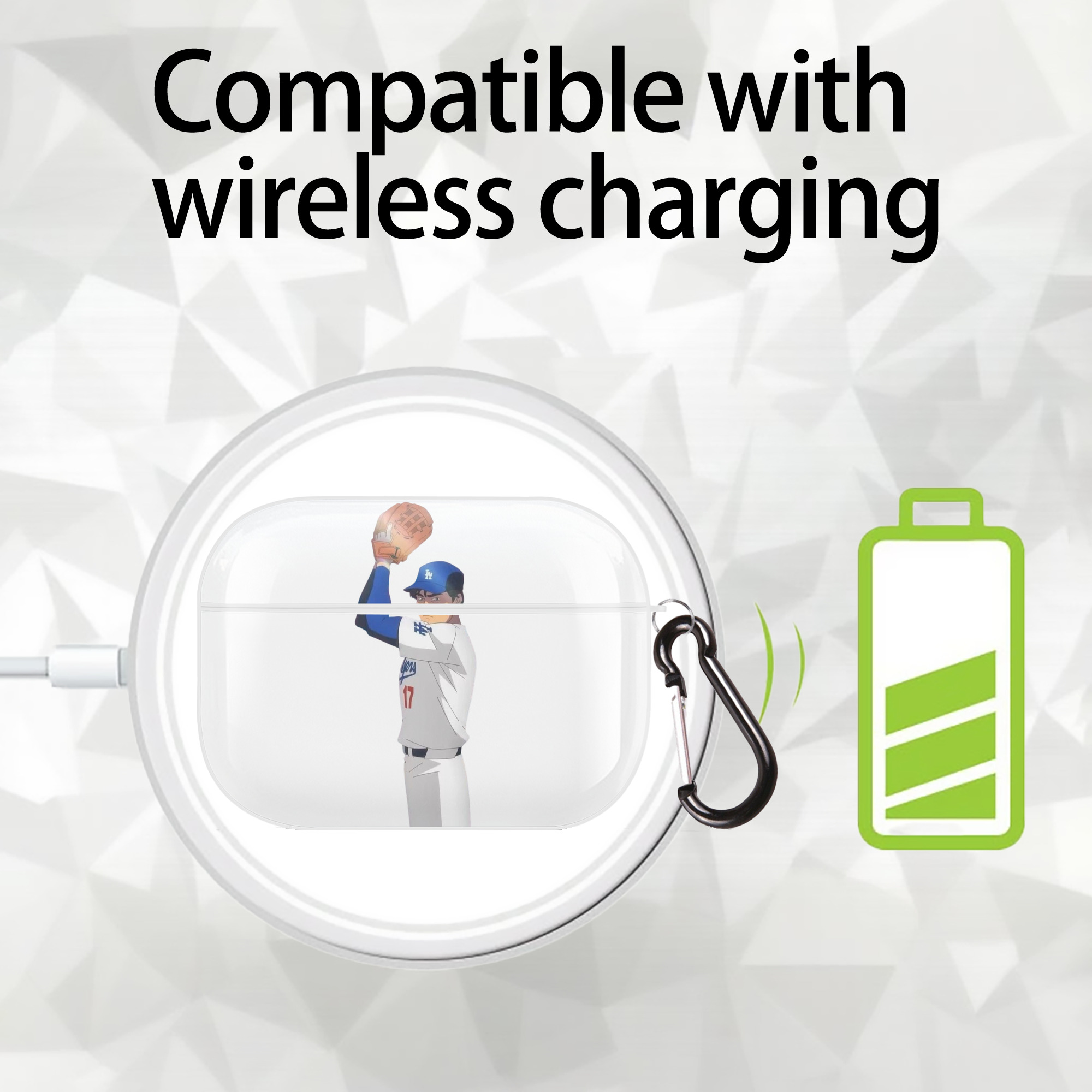  AirPods Pro Hard Case White With Keychain, Durable Flexible PC, Precise Cutouts, Anti-Fingerprint, Yellowing & Scratch Resistant, Full Protection, Washable