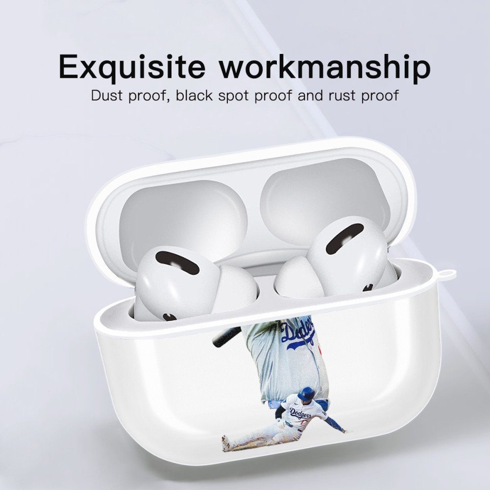  AirPods Pro Hard Case White With Keychain, Durable Flexible PC, Precise Cutouts, Anti-Fingerprint, Yellowing & Scratch Resistant, Full Protection, Washable