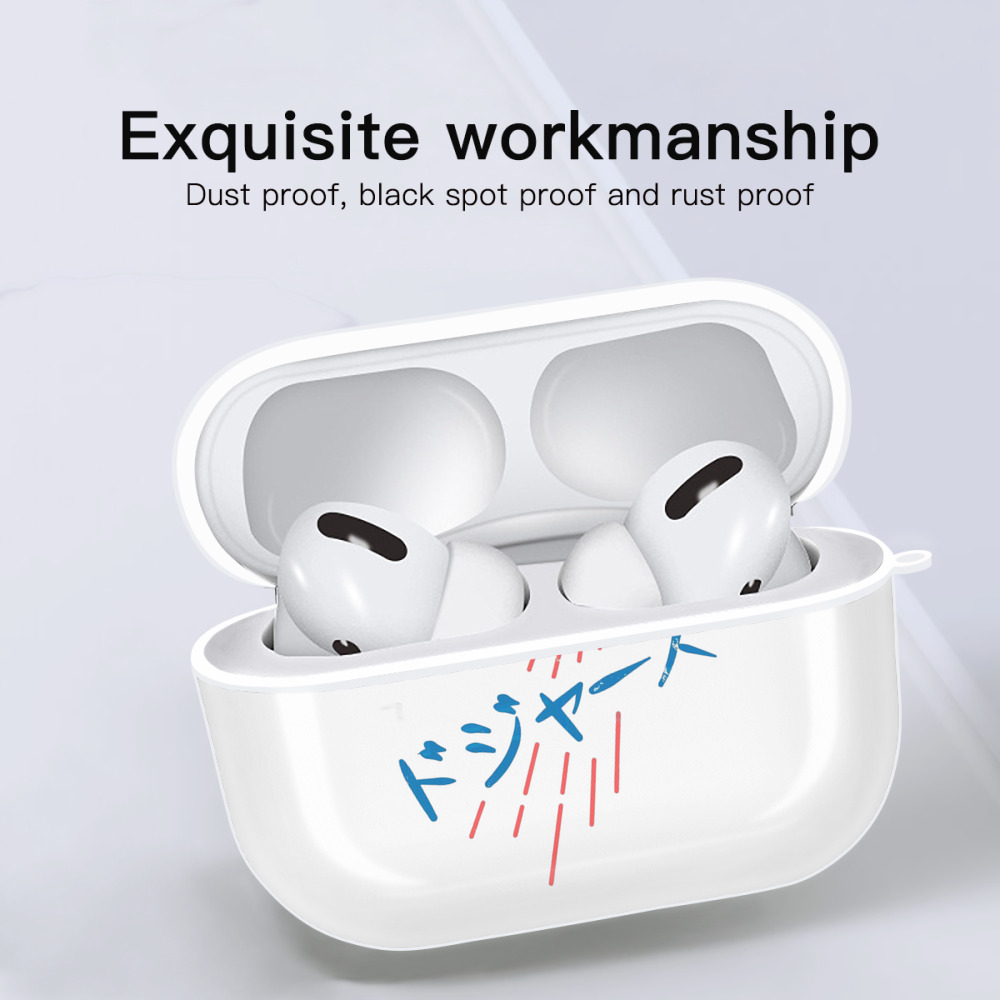  AirPods Pro Hard Case White With Keychain, Durable Flexible PC, Precise Cutouts, Anti-Fingerprint, Yellowing & Scratch Resistant, Full Protection, Washable