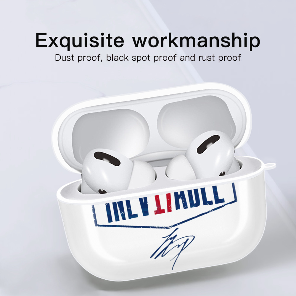  AirPods Pro Hard Case White With Keychain, Durable Flexible PC, Precise Cutouts, Anti-Fingerprint, Yellowing & Scratch Resistant, Full Protection, Washable