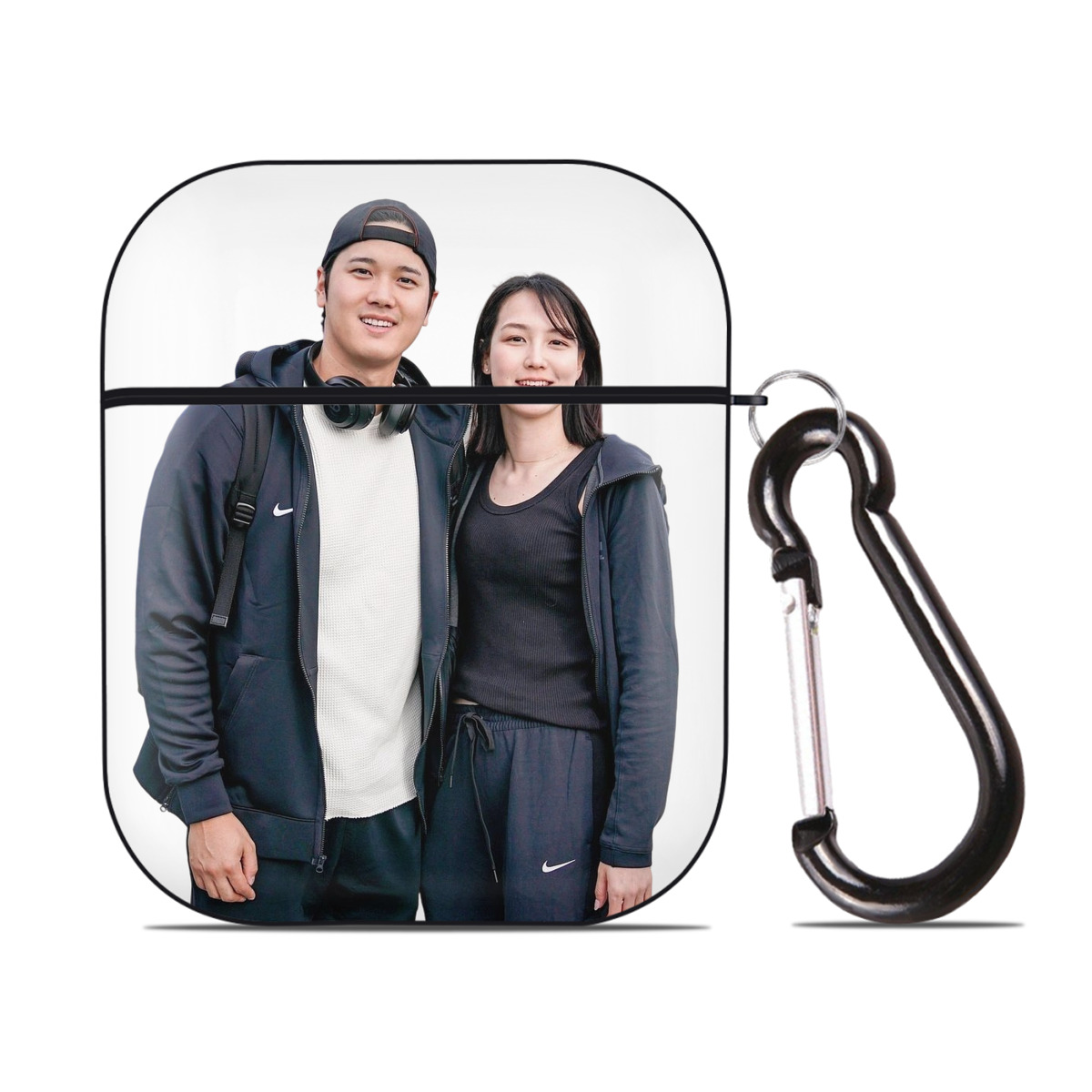  AirPods 2 Case Hard Shell Black, Flexible PC Material, Precise Cutouts, Full Protection, Anti-Fingerprint, Washable, Includes Keychain – Durable & Slim Design