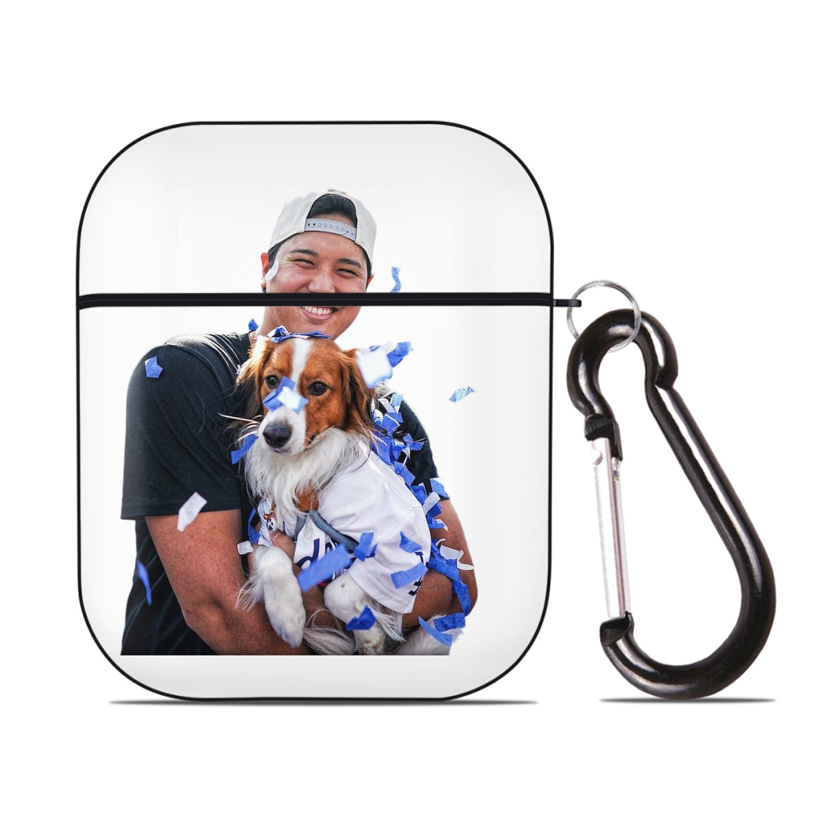  AirPods 2 Case Hard Shell Black, Flexible PC Material, Precise Cutouts, Full Protection, Anti-Fingerprint, Washable, Includes Keychain – Durable & Slim Design