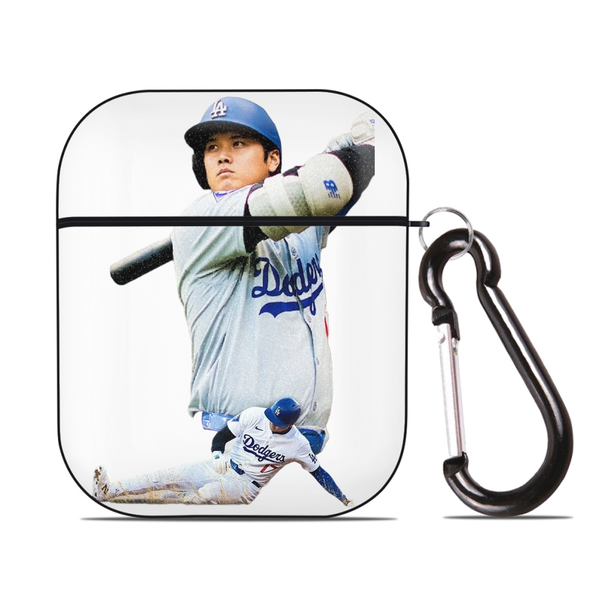  AirPods 2 Case Hard Shell Black, Flexible PC Material, Precise Cutouts, Full Protection, Anti-Fingerprint, Washable, Includes Keychain – Durable & Slim Design