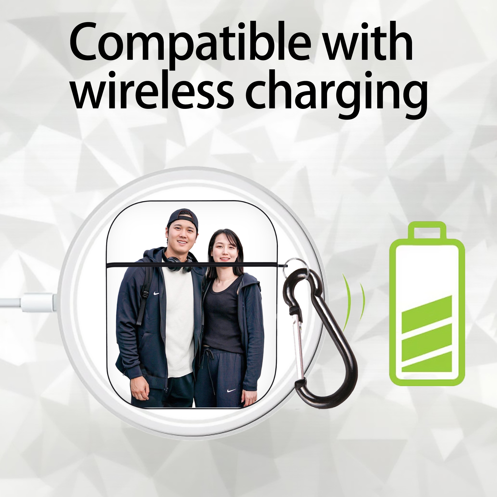  AirPods 2 Case Hard Shell Black, Flexible PC Material, Precise Cutouts, Full Protection, Anti-Fingerprint, Washable, Includes Keychain – Durable & Slim Design