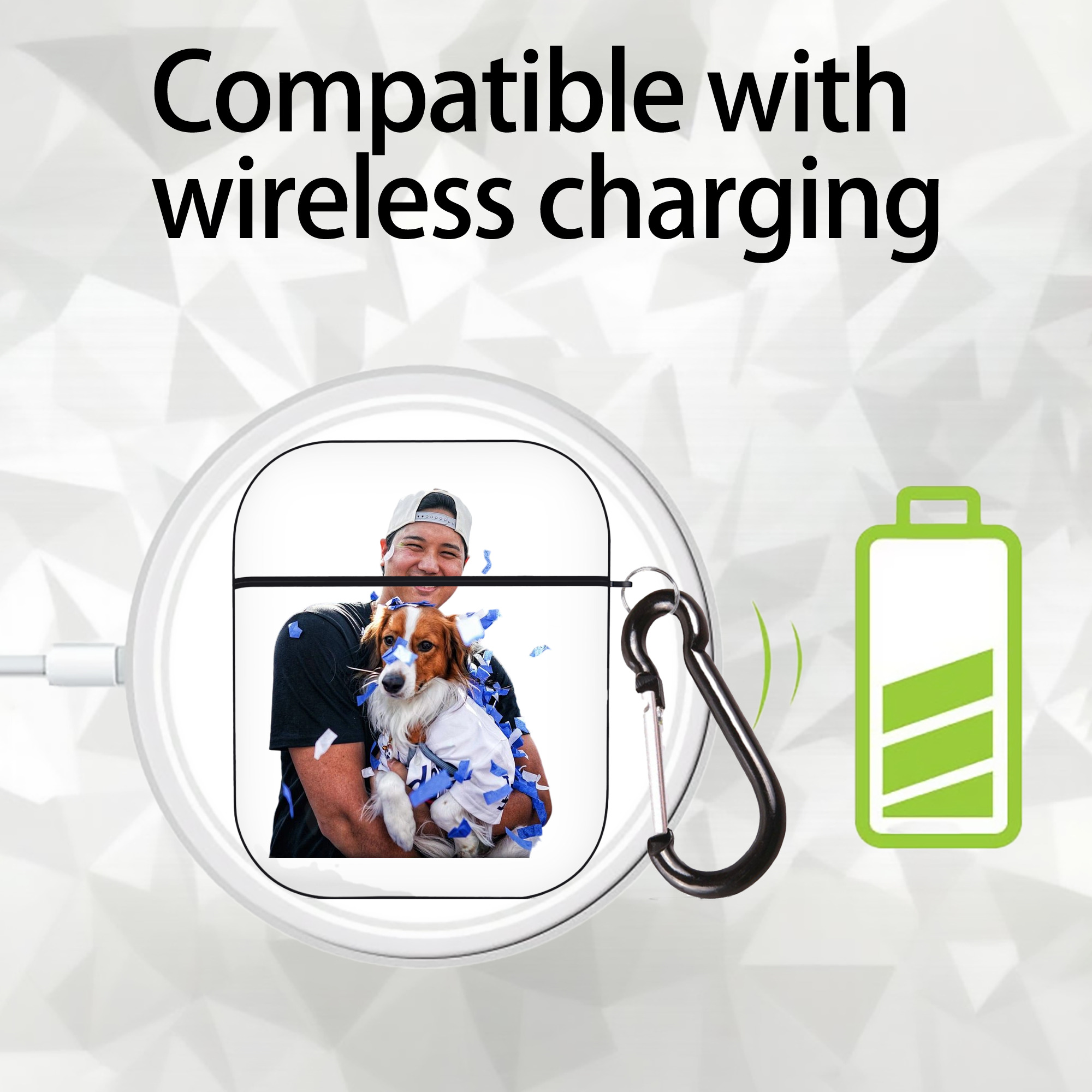  AirPods 2 Case Hard Shell Black, Flexible PC Material, Precise Cutouts, Full Protection, Anti-Fingerprint, Washable, Includes Keychain – Durable & Slim Design