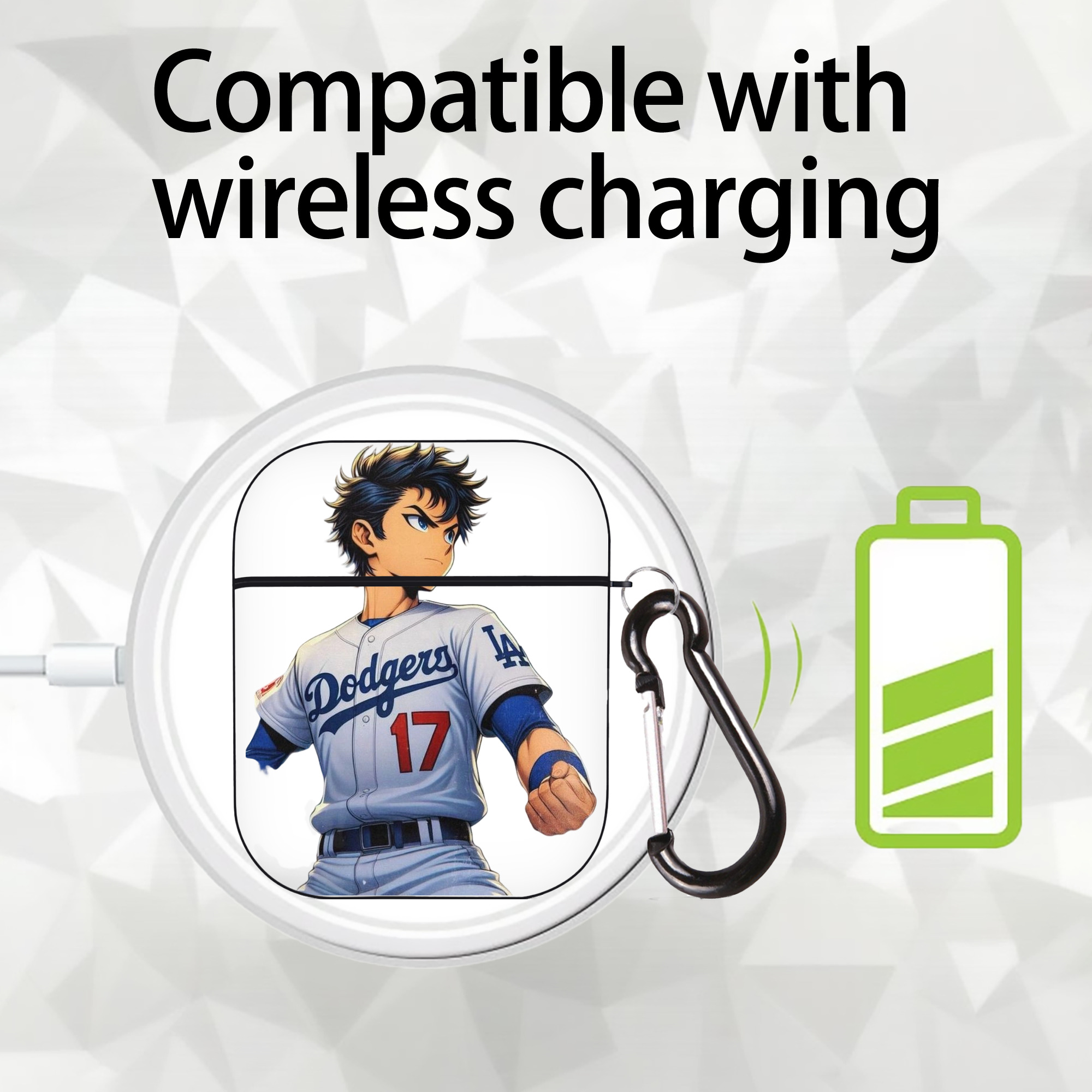  AirPods 2 Case Hard Shell Black, Flexible PC Material, Precise Cutouts, Full Protection, Anti-Fingerprint, Washable, Includes Keychain – Durable & Slim Design