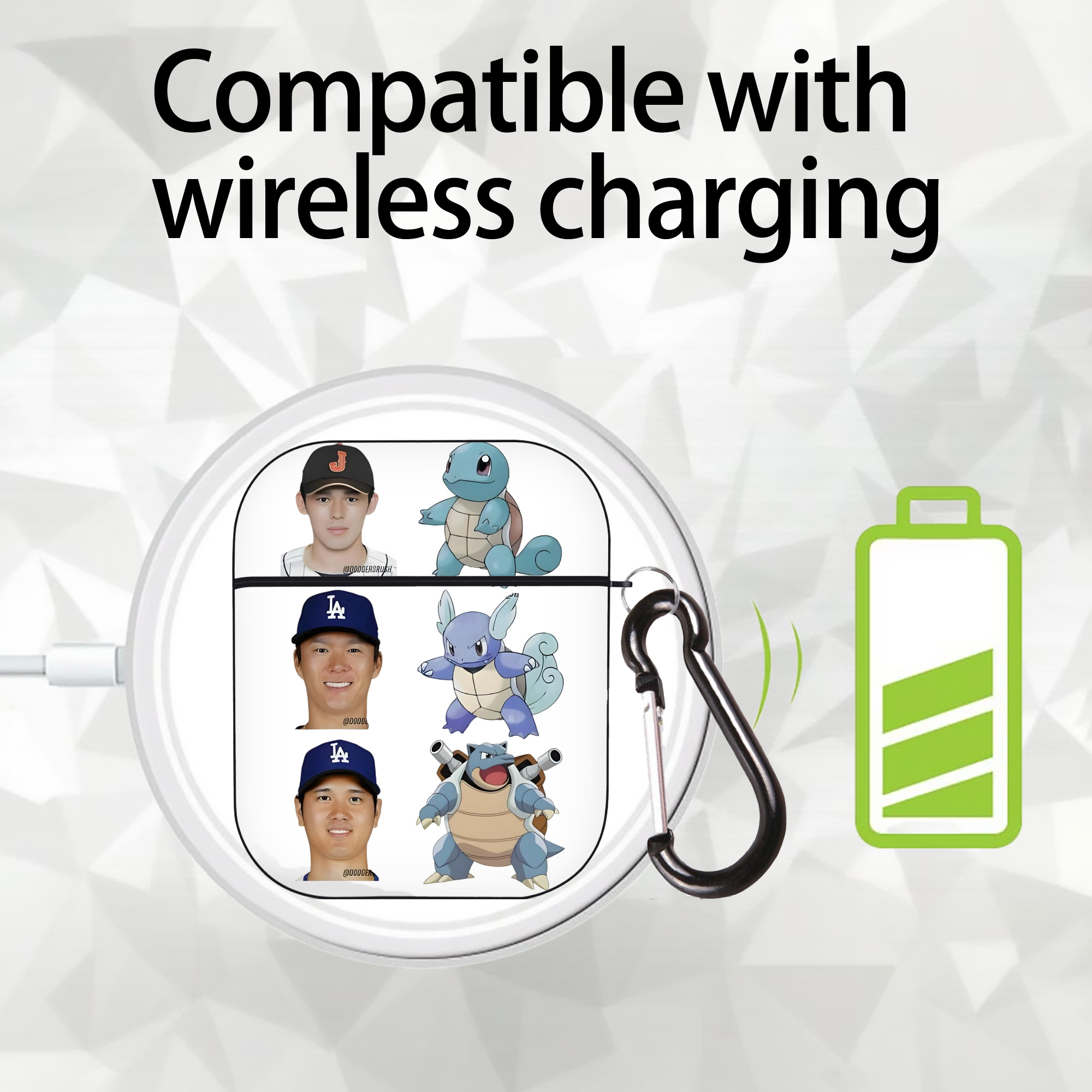  AirPods 2 Case Hard Shell Black, Flexible PC Material, Precise Cutouts, Full Protection, Anti-Fingerprint, Washable, Includes Keychain – Durable & Slim Design