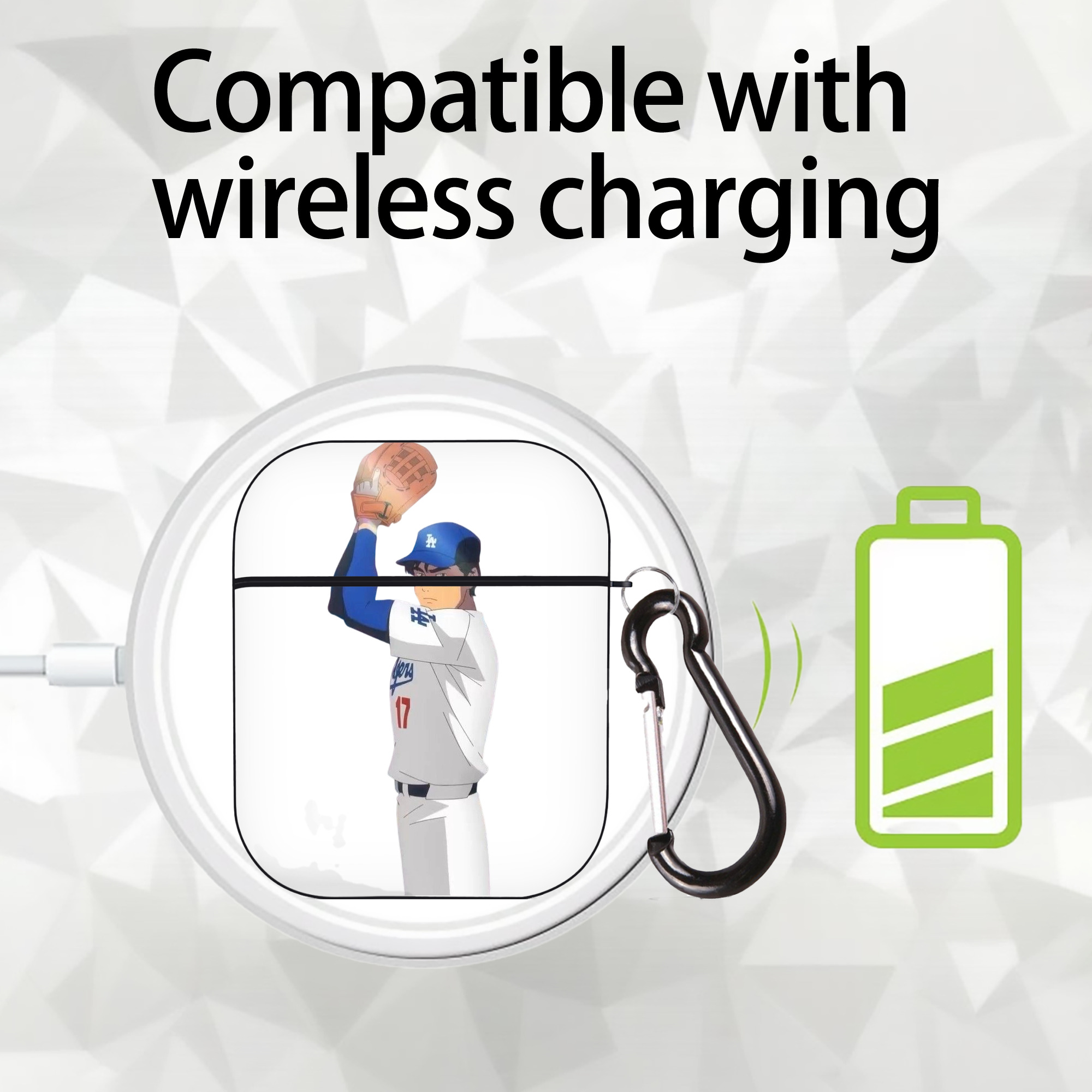  AirPods 2 Case Hard Shell Black, Flexible PC Material, Precise Cutouts, Full Protection, Anti-Fingerprint, Washable, Includes Keychain – Durable & Slim Design