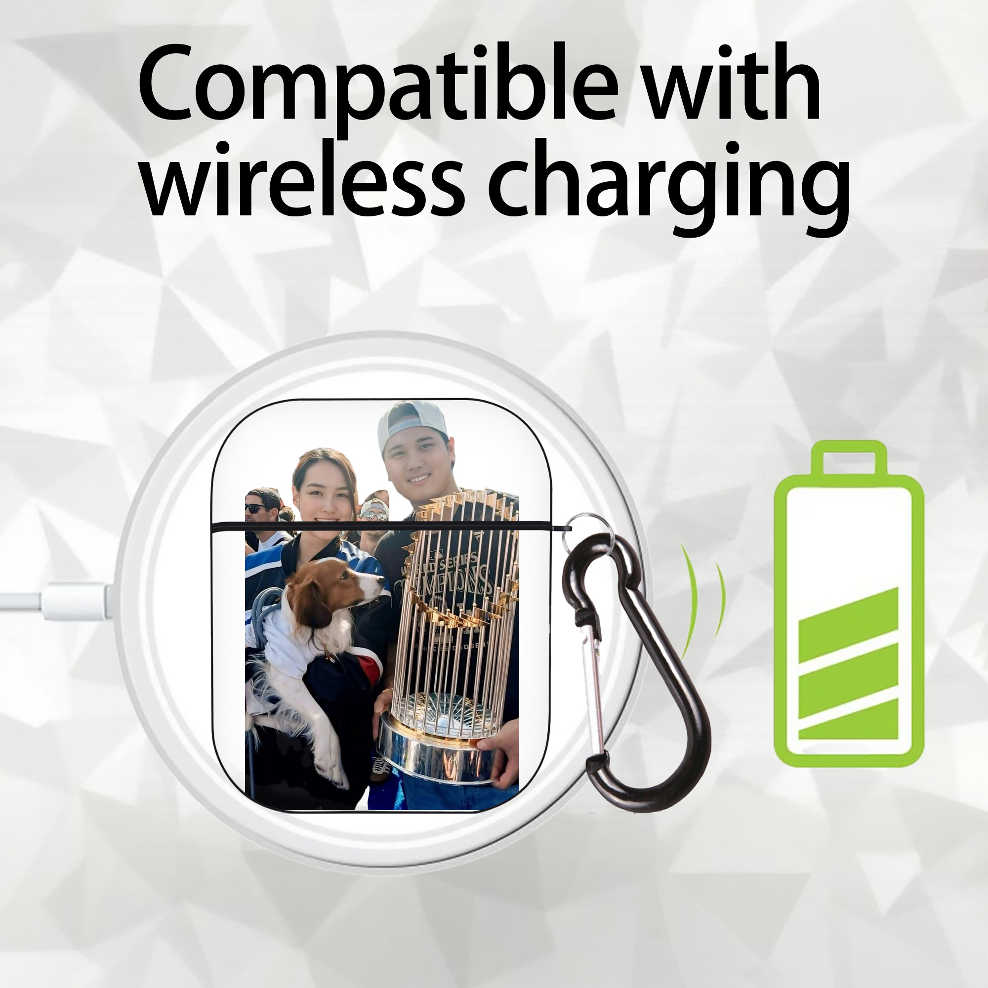  AirPods 2 Case Hard Shell Black, Flexible PC Material, Precise Cutouts, Full Protection, Anti-Fingerprint, Washable, Includes Keychain – Durable & Slim Design