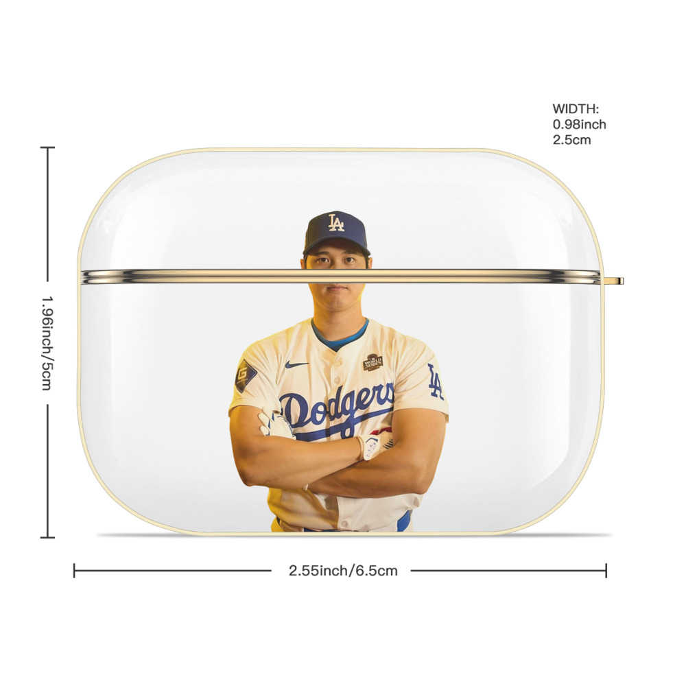  Luxury Gold AirPods Pro Case With Keychain, Flexible PC Material, Full Protection, Precise Cutouts, Anti-Fingerprint, Washable, Durable Design