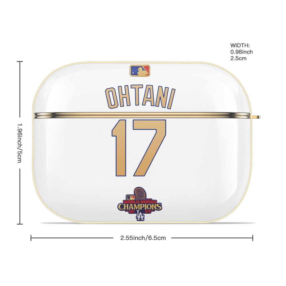  Luxury Gold AirPods Pro Case With Keychain, Flexible PC Material, Full Protection, Precise Cutouts, Anti-Fingerprint, Washable, Durable Design