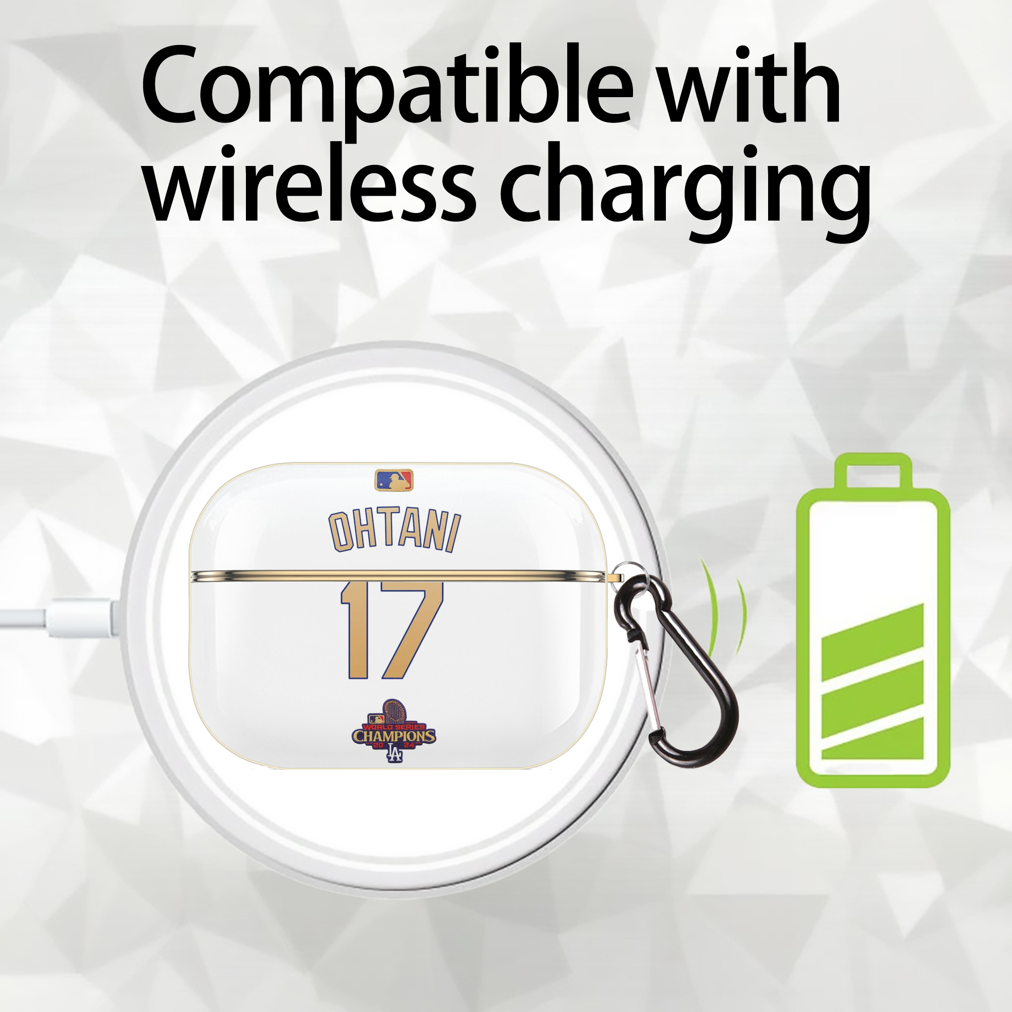  Luxury Gold AirPods Pro Case With Keychain, Flexible PC Material, Full Protection, Precise Cutouts, Anti-Fingerprint, Washable, Durable Design