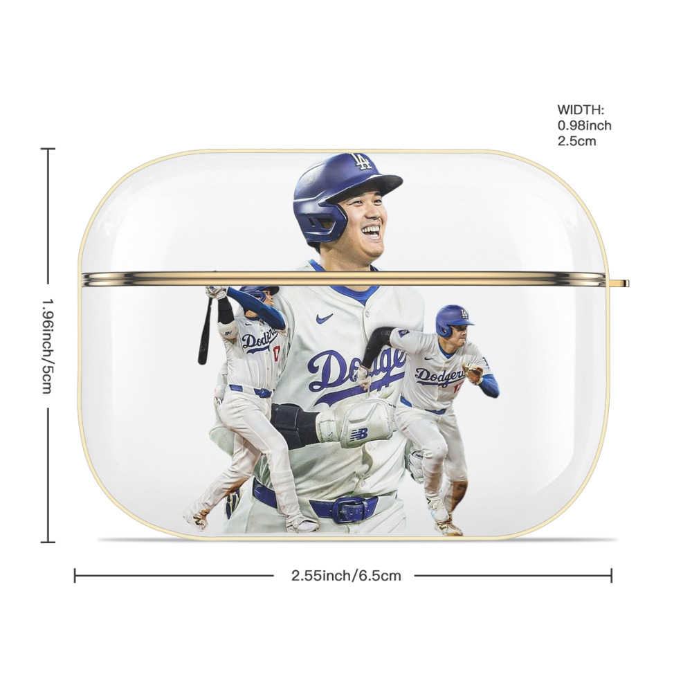  Luxury Gold AirPods Pro Case With Keychain, Flexible PC Material, Full Protection, Precise Cutouts, Anti-Fingerprint, Washable, Durable Design