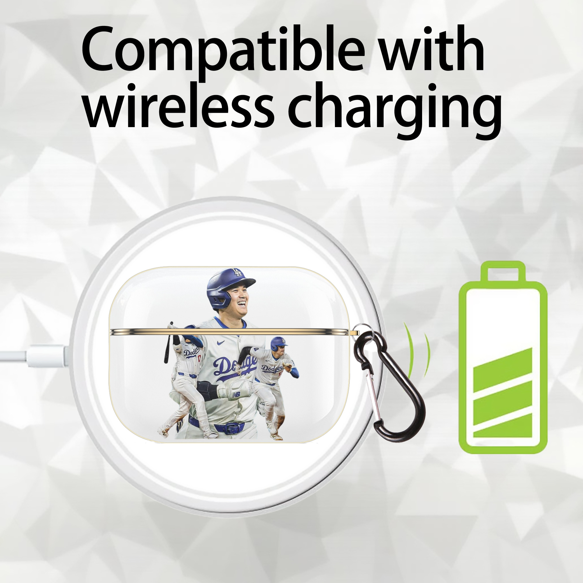  Luxury Gold AirPods Pro Case With Keychain, Flexible PC Material, Full Protection, Precise Cutouts, Anti-Fingerprint, Washable, Durable Design