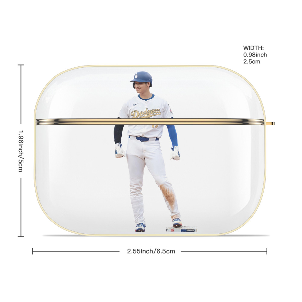  Luxury Gold AirPods Pro Case With Keychain, Flexible PC Material, Full Protection, Precise Cutouts, Anti-Fingerprint, Washable, Durable Design