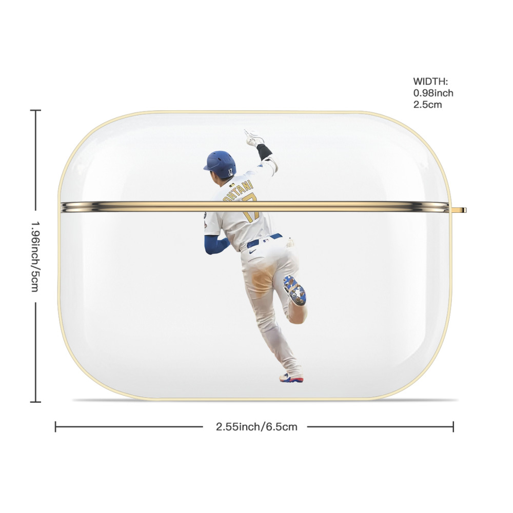  Luxury Gold AirPods Pro Case With Keychain, Flexible PC Material, Full Protection, Precise Cutouts, Anti-Fingerprint, Washable, Durable Design