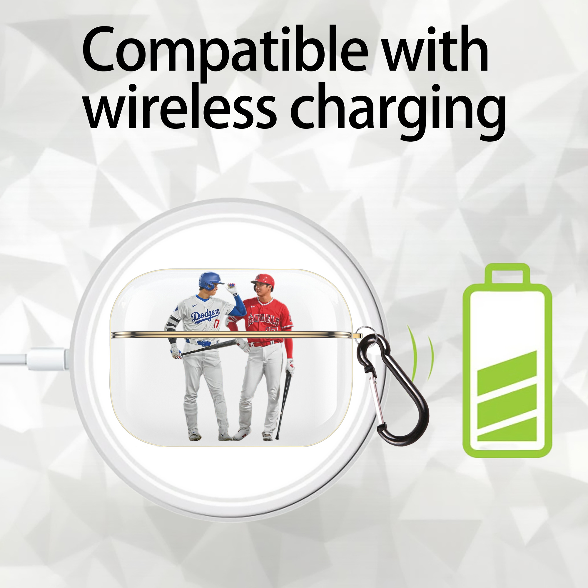  Luxury Gold AirPods Pro Case With Keychain, Flexible PC Material, Full Protection, Precise Cutouts, Anti-Fingerprint, Washable, Durable Design