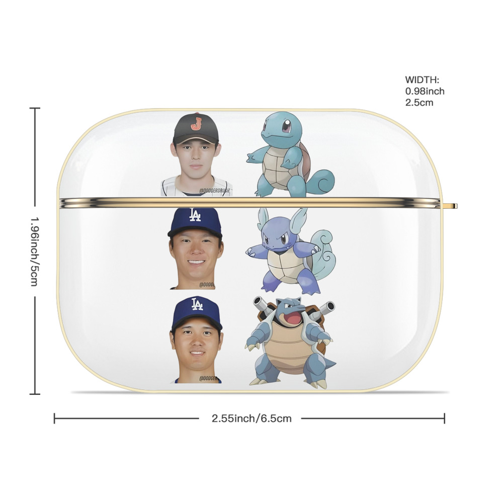  Luxury Gold AirPods Pro Case With Keychain, Flexible PC Material, Full Protection, Precise Cutouts, Anti-Fingerprint, Washable, Durable Design