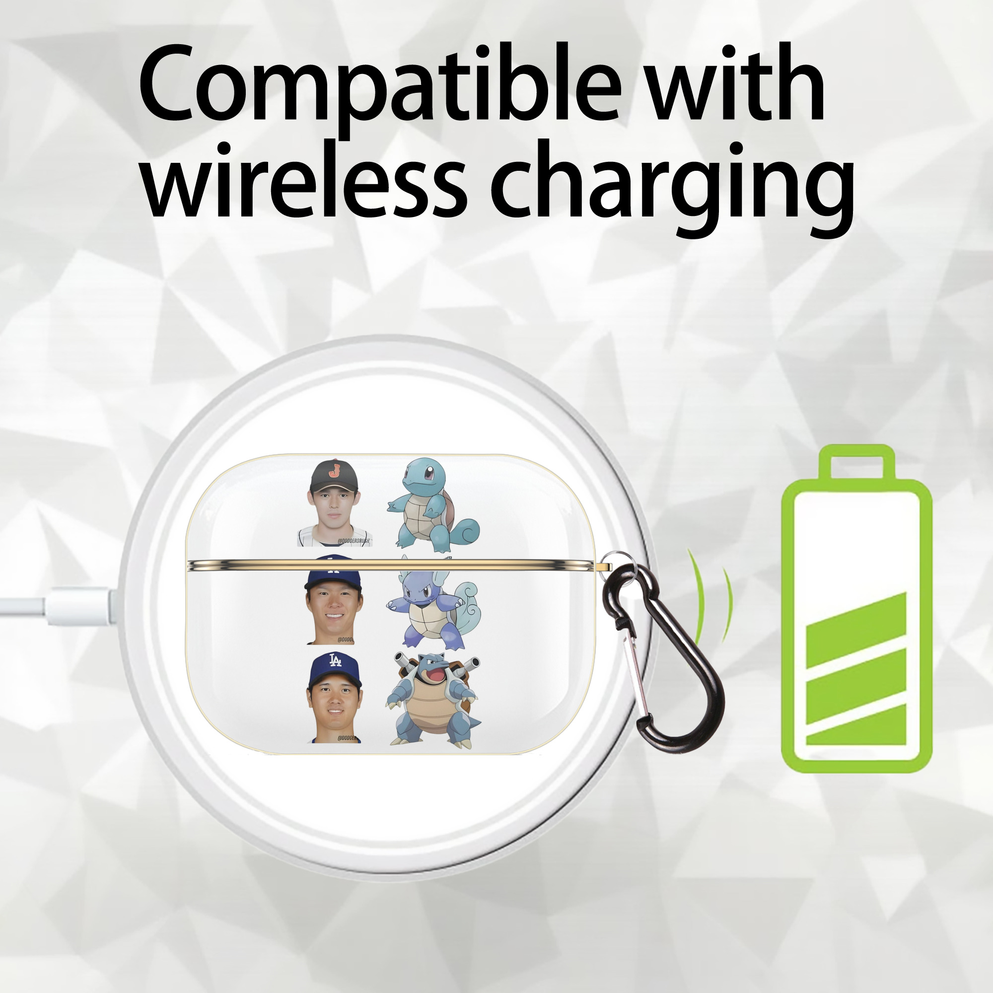  Luxury Gold AirPods Pro Case With Keychain, Flexible PC Material, Full Protection, Precise Cutouts, Anti-Fingerprint, Washable, Durable Design