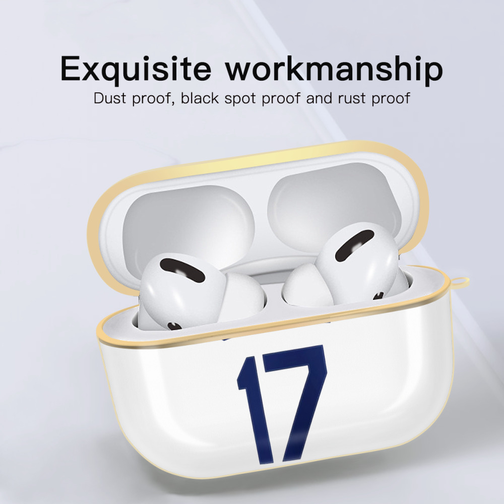  Luxury Gold AirPods Pro Case With Keychain, Flexible PC Material, Full Protection, Precise Cutouts, Anti-Fingerprint, Washable, Durable Design