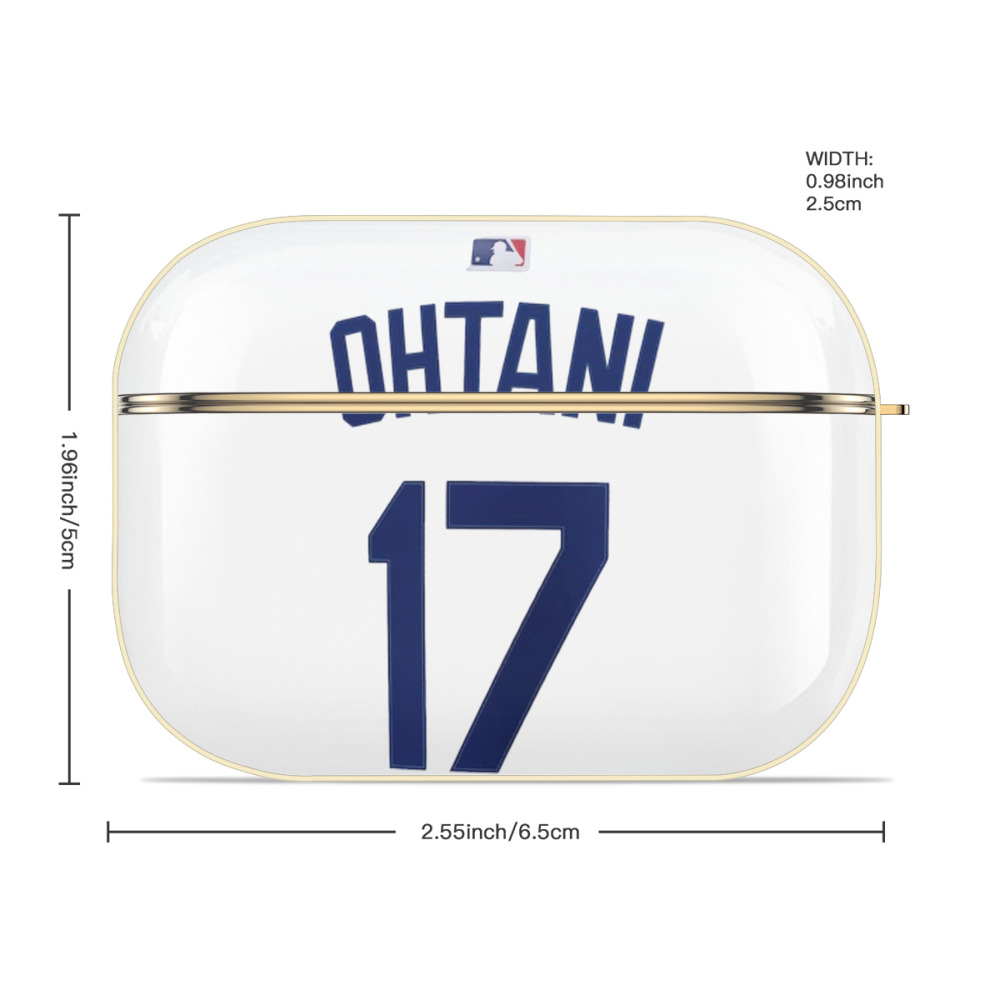  Luxury Gold AirPods Pro Case With Keychain, Flexible PC Material, Full Protection, Precise Cutouts, Anti-Fingerprint, Washable, Durable Design