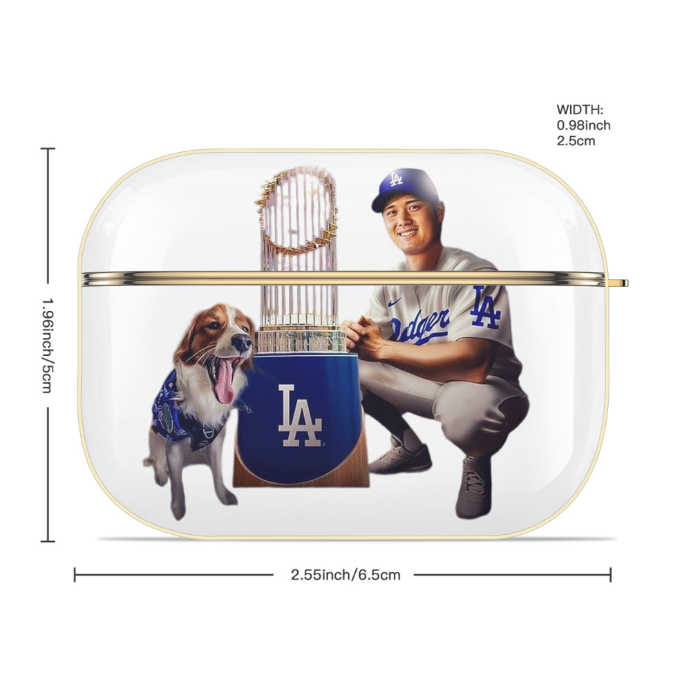  Luxury Gold AirPods Pro Case With Keychain, Flexible PC Material, Full Protection, Precise Cutouts, Anti-Fingerprint, Washable, Durable Design