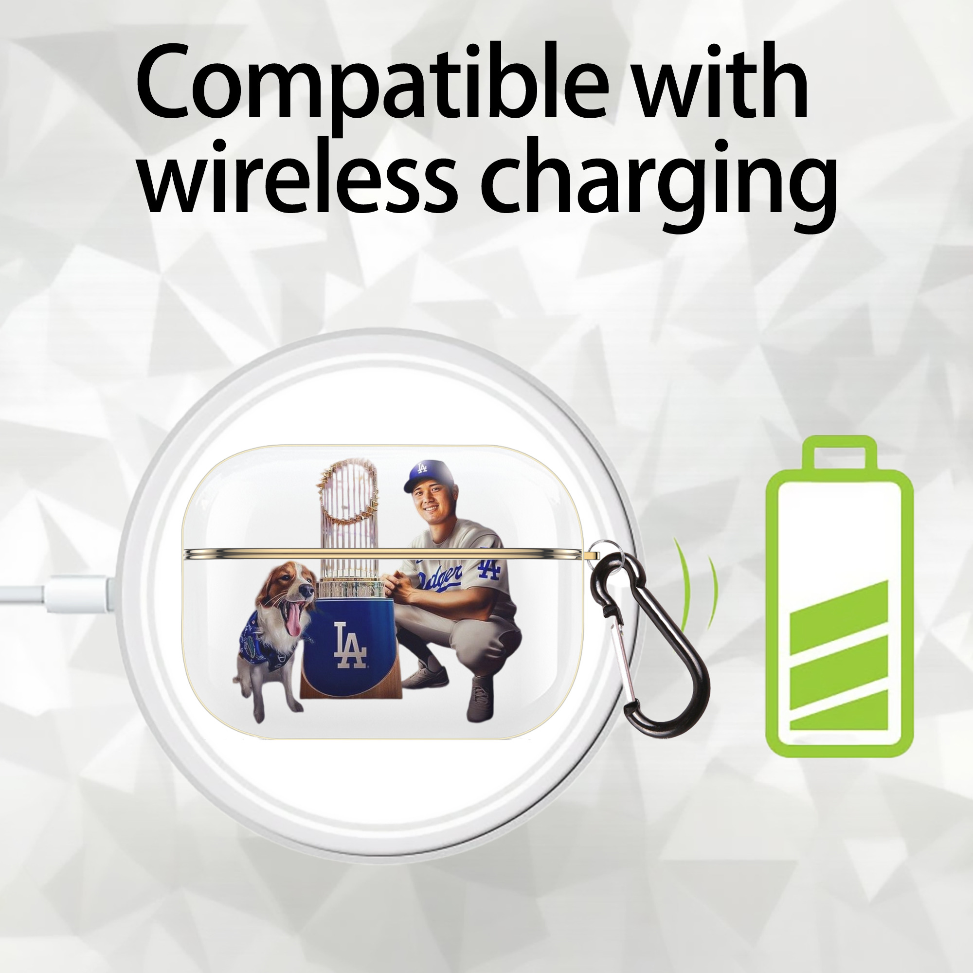  Luxury Gold AirPods Pro Case With Keychain, Flexible PC Material, Full Protection, Precise Cutouts, Anti-Fingerprint, Washable, Durable Design