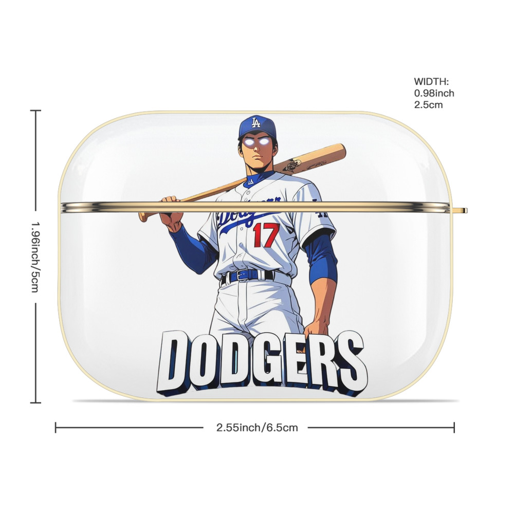  Luxury Gold AirPods Pro Case With Keychain, Flexible PC Material, Full Protection, Precise Cutouts, Anti-Fingerprint, Washable, Durable Design