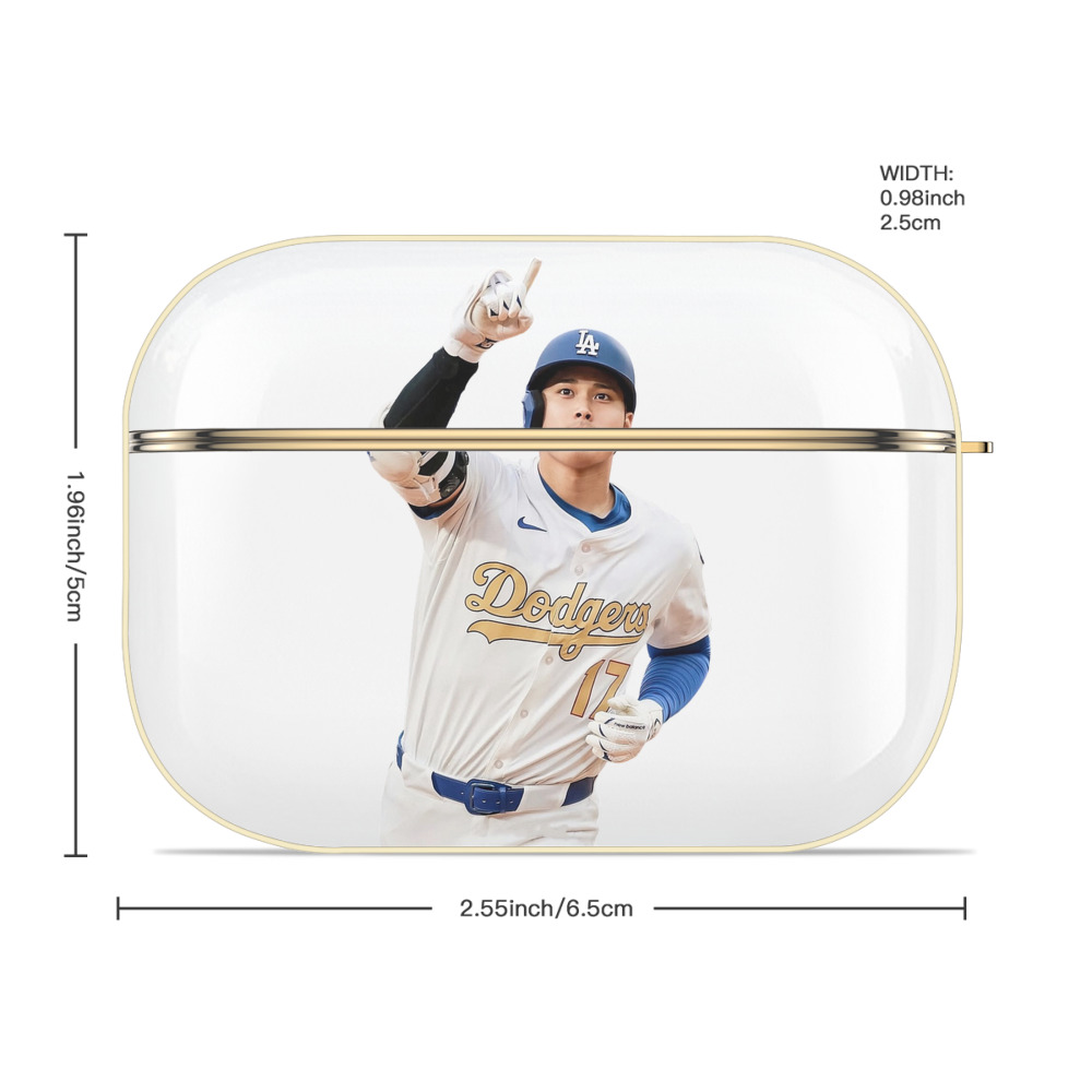  Luxury Gold AirPods Pro Case With Keychain, Flexible PC Material, Full Protection, Precise Cutouts, Anti-Fingerprint, Washable, Durable Design