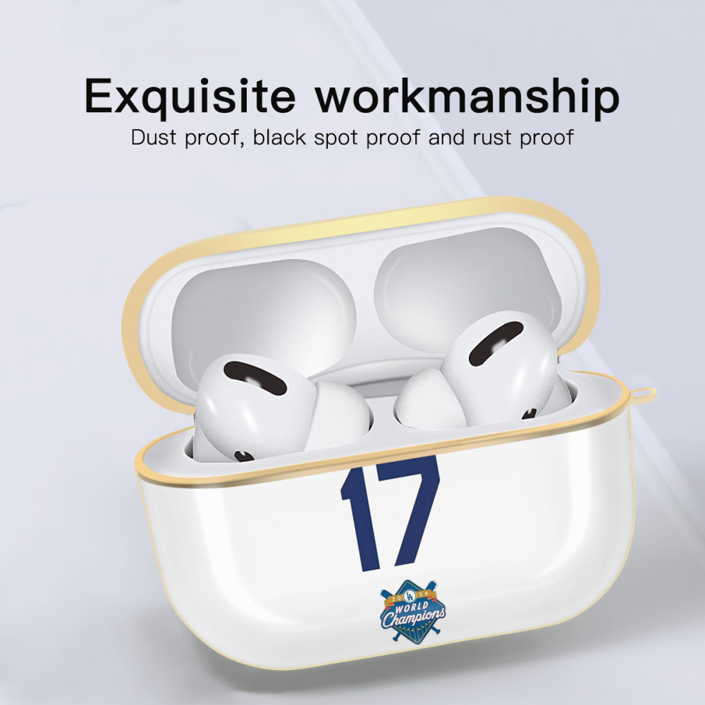  Luxury Gold AirPods Pro Case With Keychain, Flexible PC Material, Full Protection, Precise Cutouts, Anti-Fingerprint, Washable, Durable Design