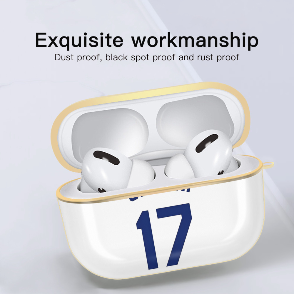  Luxury Gold AirPods Pro Case With Keychain, Flexible PC Material, Full Protection, Precise Cutouts, Anti-Fingerprint, Washable, Durable Design