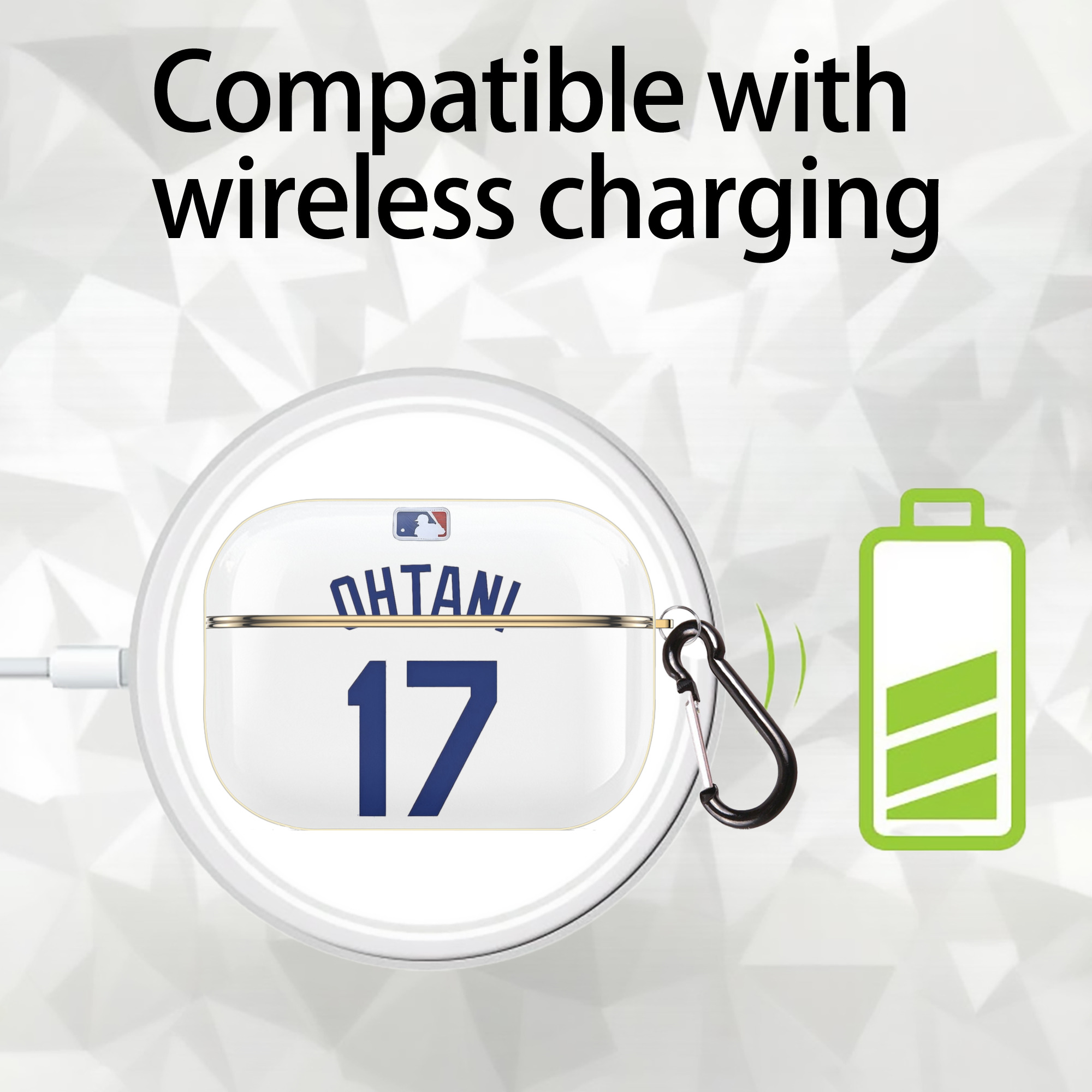  Luxury Gold AirPods Pro Case With Keychain, Flexible PC Material, Full Protection, Precise Cutouts, Anti-Fingerprint, Washable, Durable Design