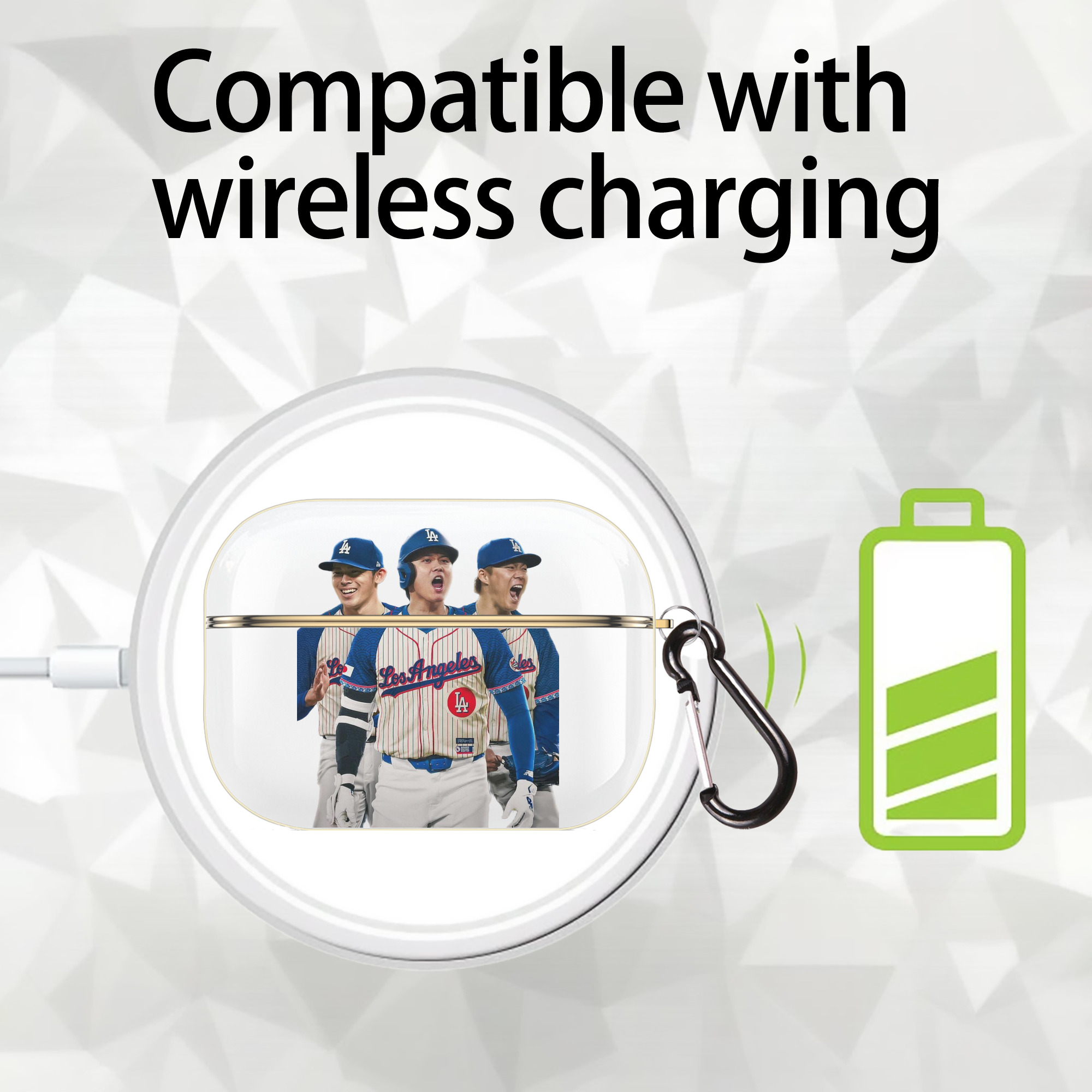  Luxury Gold AirPods Pro Case With Keychain, Flexible PC Material, Full Protection, Precise Cutouts, Anti-Fingerprint, Washable, Durable Design